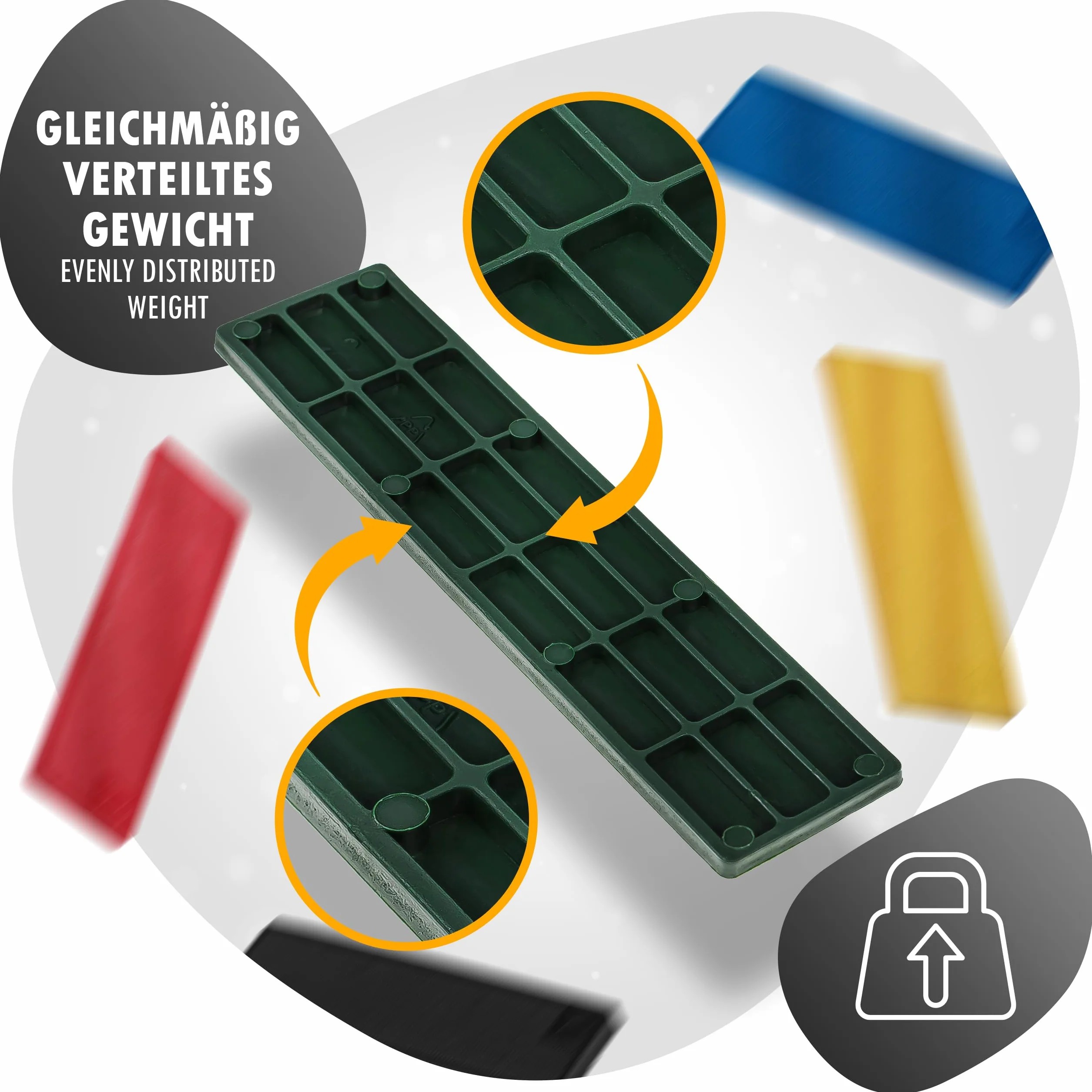 INTAKO - Spessori in Plastica - 50 Pezzi - 30 x 100 mm - Cunei Per Piastrelle - Distanziatori Piatti - Spessore Per Mobili - Finestre PVC - Distanziali 2-6 mm