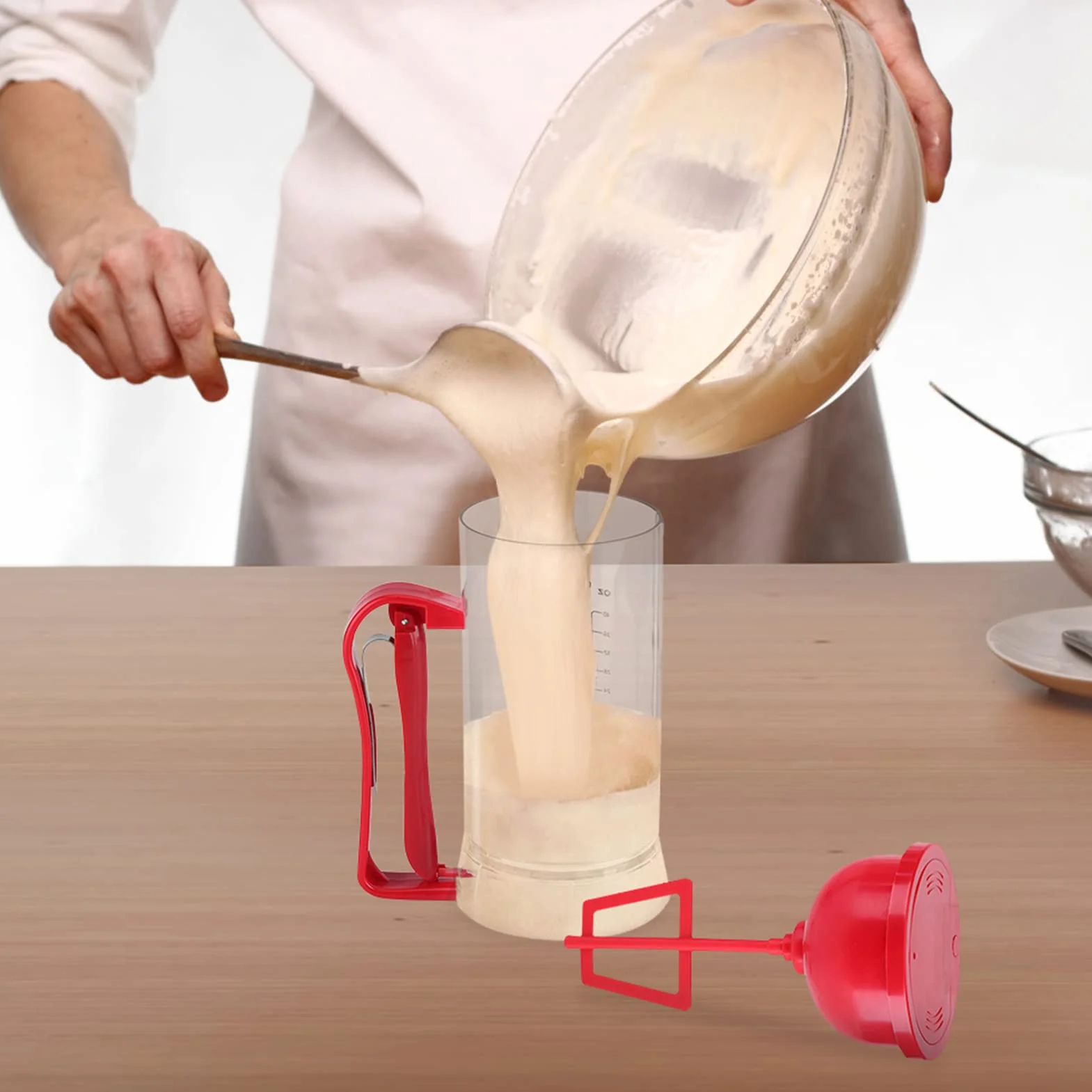 Dispenser per Pastella per Pancake, Frullatore Elettrico, Dosatore per Pancake e Pancake, capacità 1200 Ml, Comodo per Cuocere Cupcakes, Muffin, Pancake, Ciambelle
