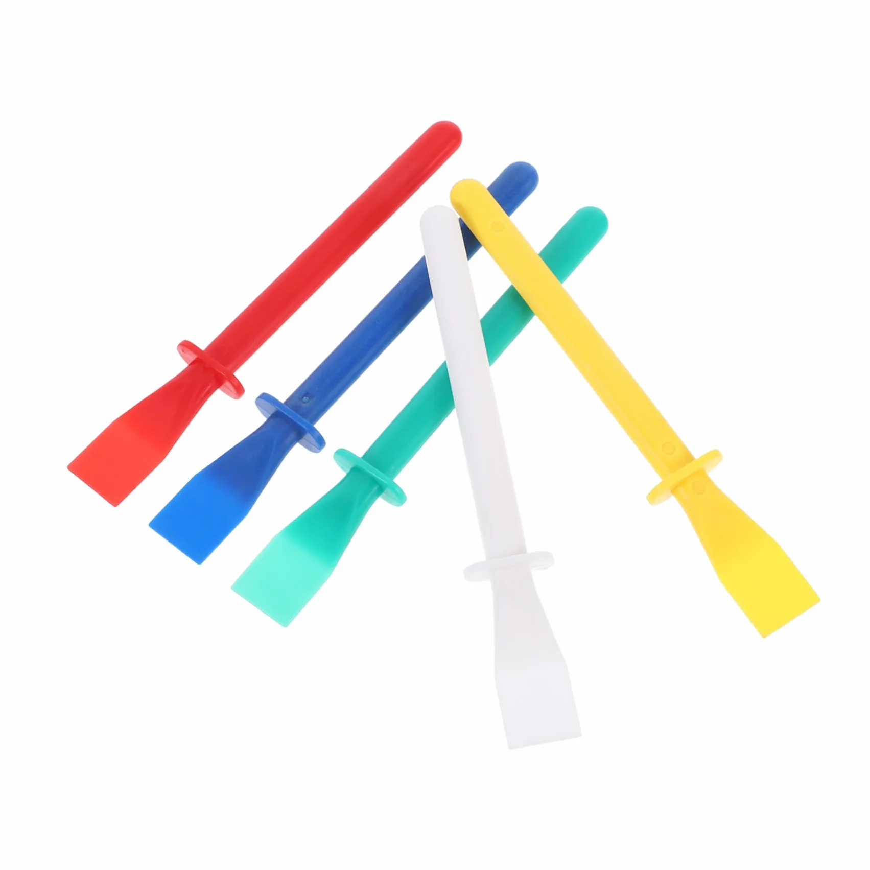 Uonlytech Applicatore di Colla in Plastica Flessibile per Pelle 5 Pezzi, Spatola per Incollaggio Uniforme, Accessorio DIY per Progetti Artigianali e Prodotti in Pelle