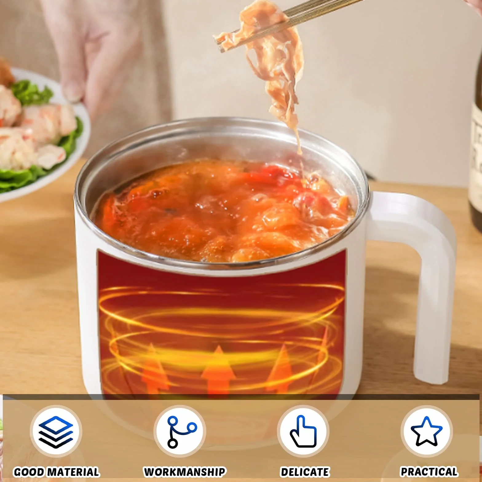 Cera di fusione elettrica da 1,8 l, per la produzione di candele, accessori inclusi stoppini, adesivi per stoppini, dispositivo di centraggio, cucchiaio, pentola per fusione candela fai da te, bianco