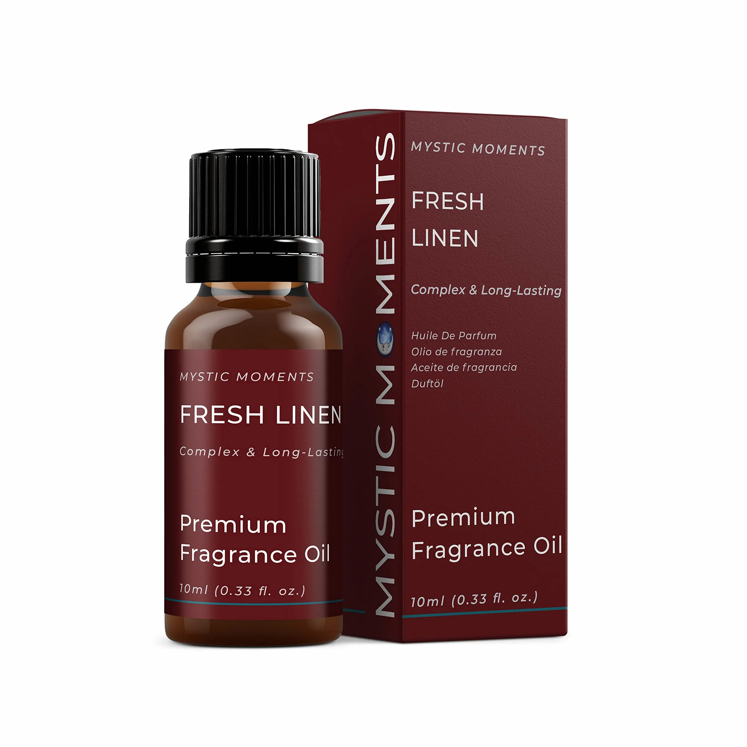 Mystic Moments | Olio di profumo di lino fresco - 10 ml - perfetto per saponi, candele, bombe da bagno, bruciatori ad olio, diffusori e articoli per la cura della pelle e dei capelli