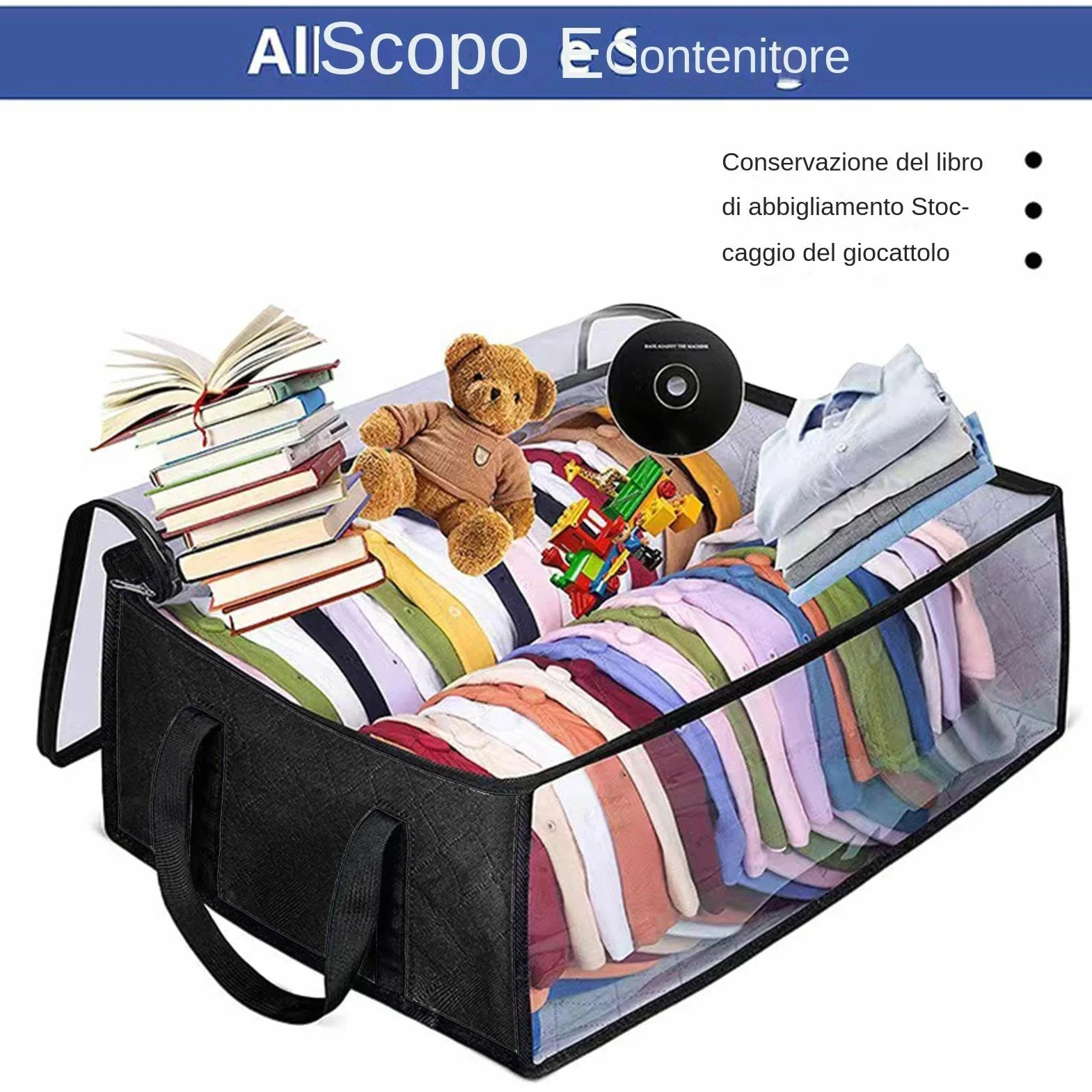 Contenitore Per Cappelli - Scatola Di Archiviazione Del Cappello, Porta Bandiera Trasparente | Custodia Piegabile Per L'organizzatore Di Cappelli Con 2 Manici Robusti, Borsa Da Stoccaggio Sotto Il Let