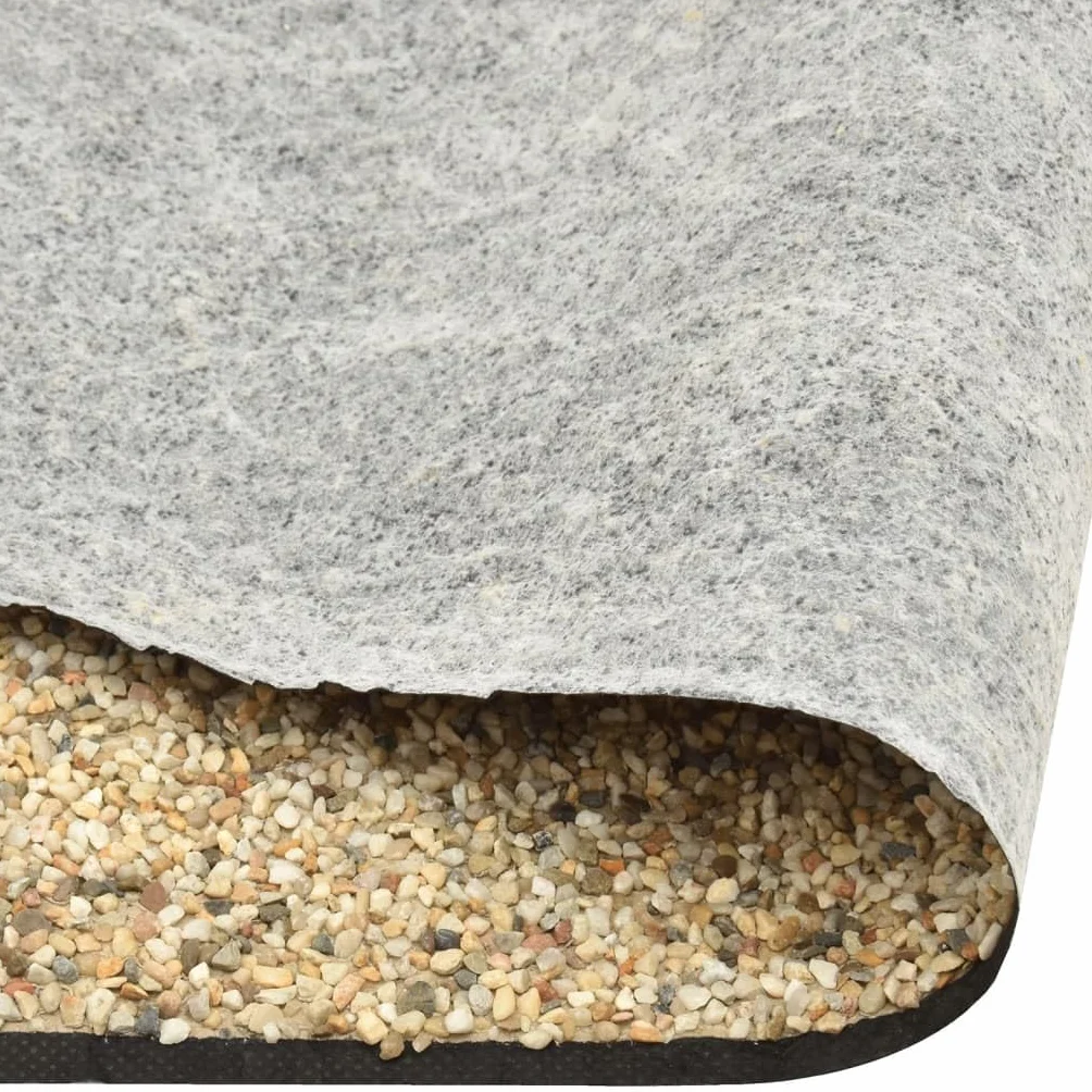 Pellicola per pietra, sabbia naturale, 400 x 100 cm, resistente pellicola di ghiaia in polipropilene con adesivo impermeabile, ideale per laghetti da giardino, ruscelli, bordi dello stagno