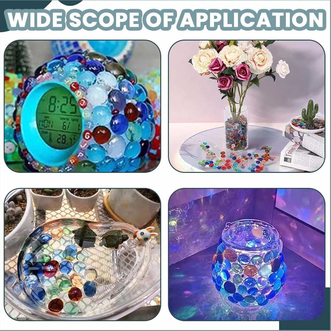 Pepite Di Vetro Colorate 200 G 40 Pezzi Pietre Decorative Per Vasi Mosaico Fai Da Te