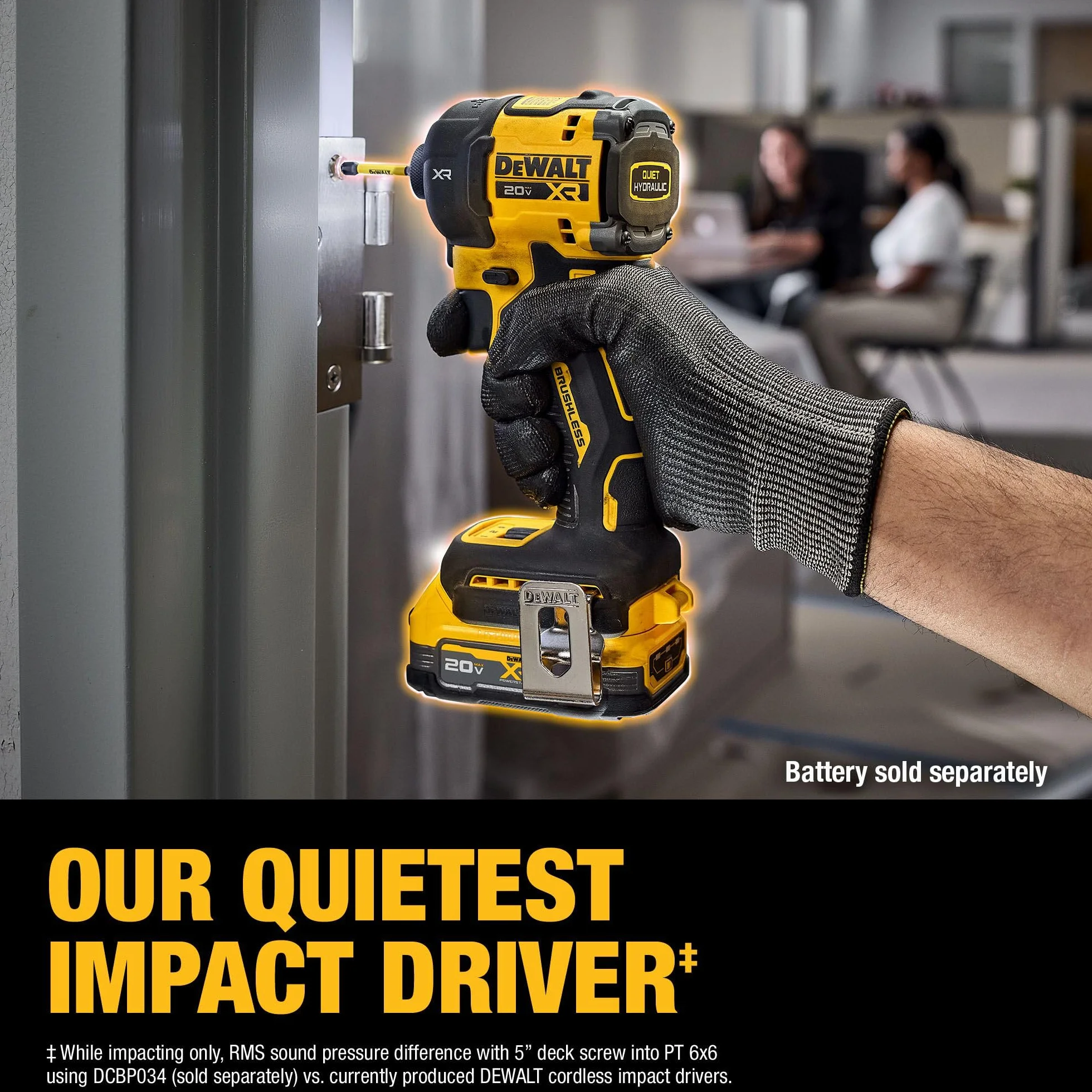 DEWALT DCF870B - Avvitatore idraulico silenzioso senza fili, 20 V MAX XR 1/4", solo strumento nudo