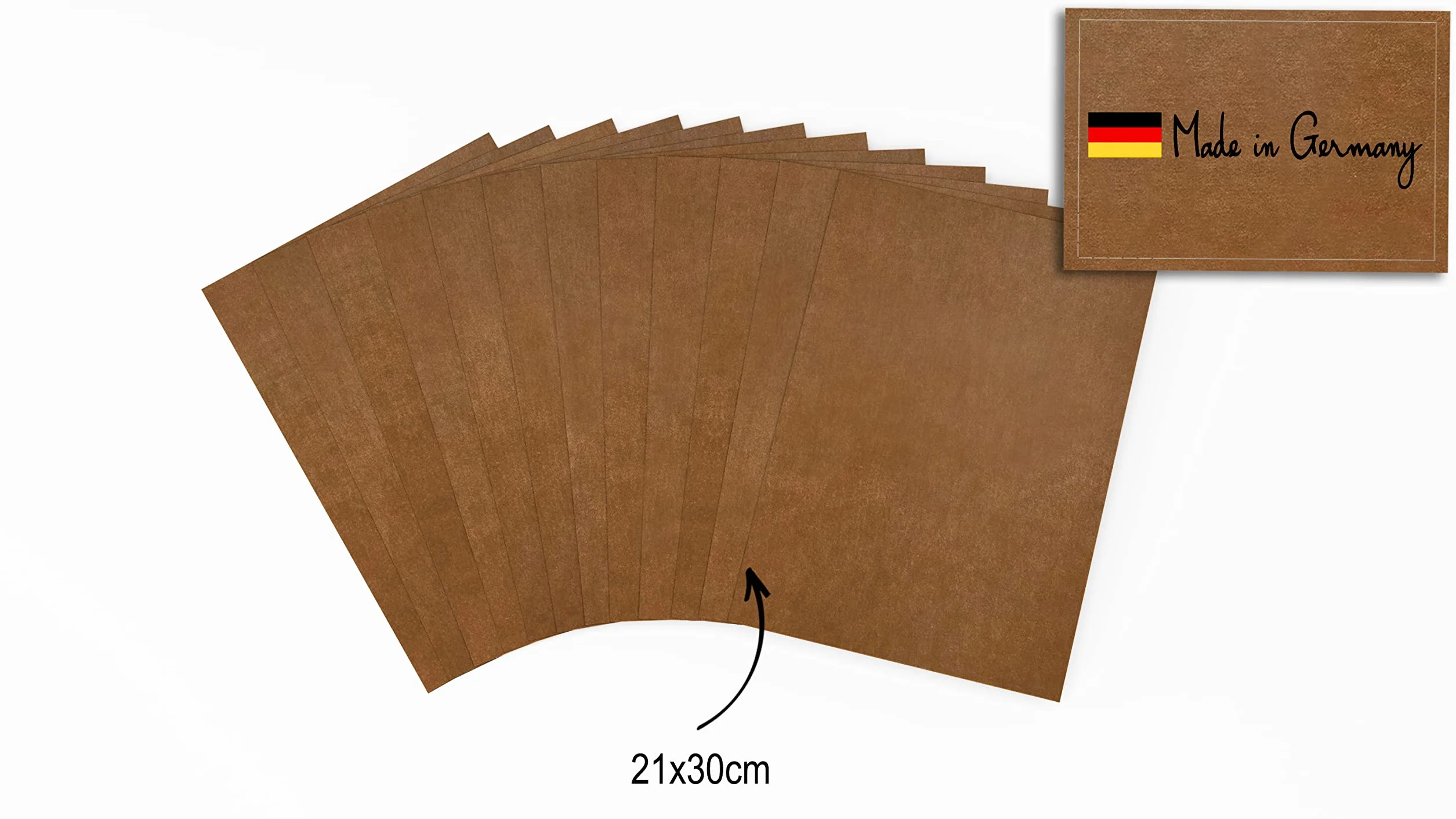 Pelle Vegana Carta Lavabile 12 Fogli 21x30 cm 0,55 mm per Bucato Fai da Te
