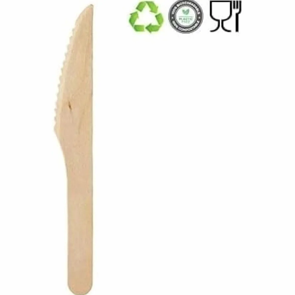 Coltelli in legno di betulla 16 cm 100% Naturale 300 pezzi