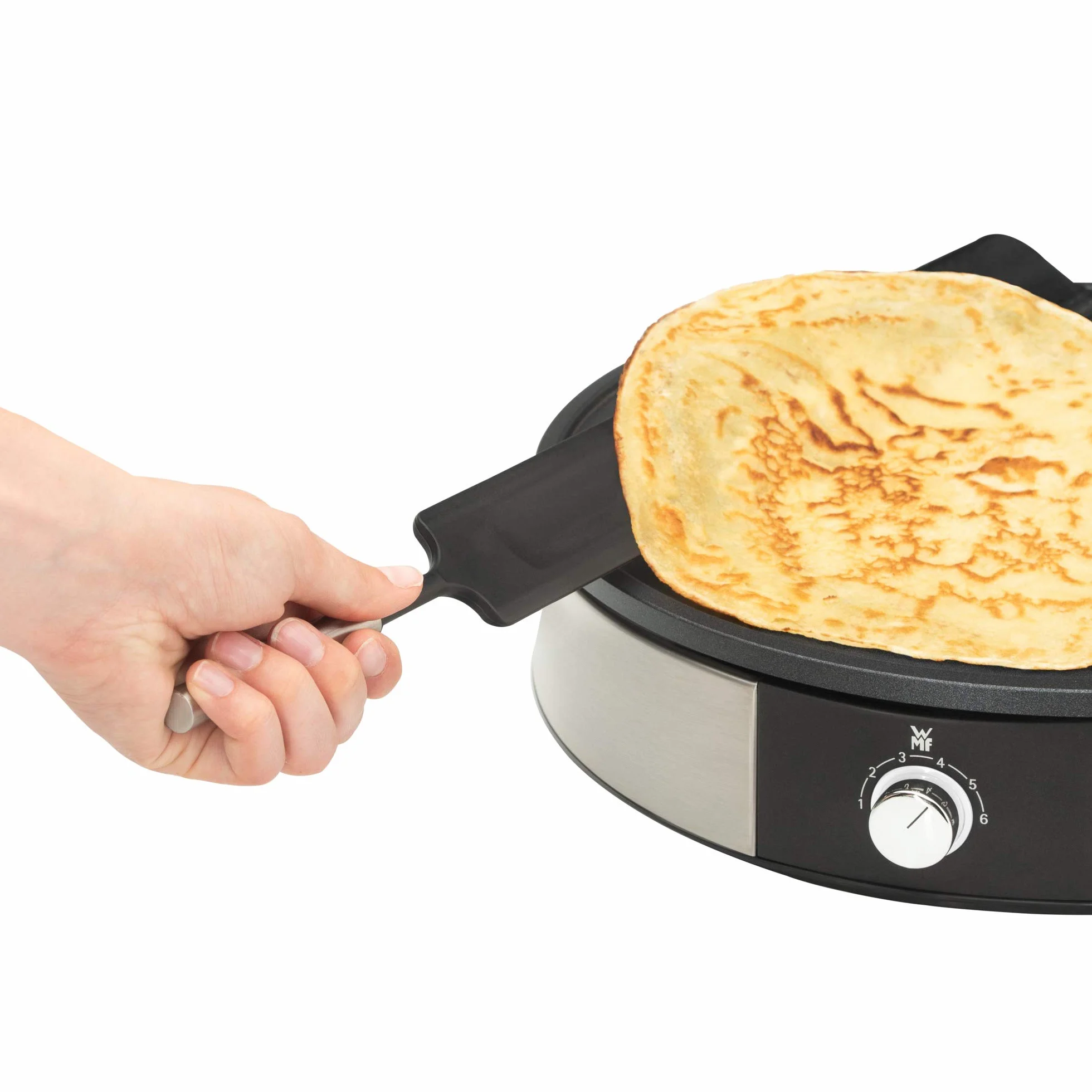 WMF Lono Crepes Maker Creperie con paletta e distributore di impasto, 1600 W, Ø 33 cm, crepes maker, frittelle antiaderente