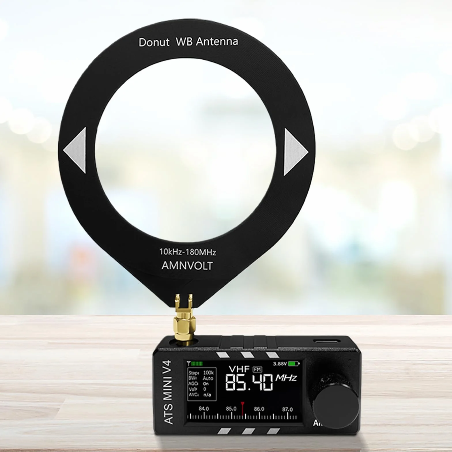 Ricevitore DSP portatile full-band mini radio V4 ATS con amplificatore cuffie e schermo IPS 1,9" per esterni