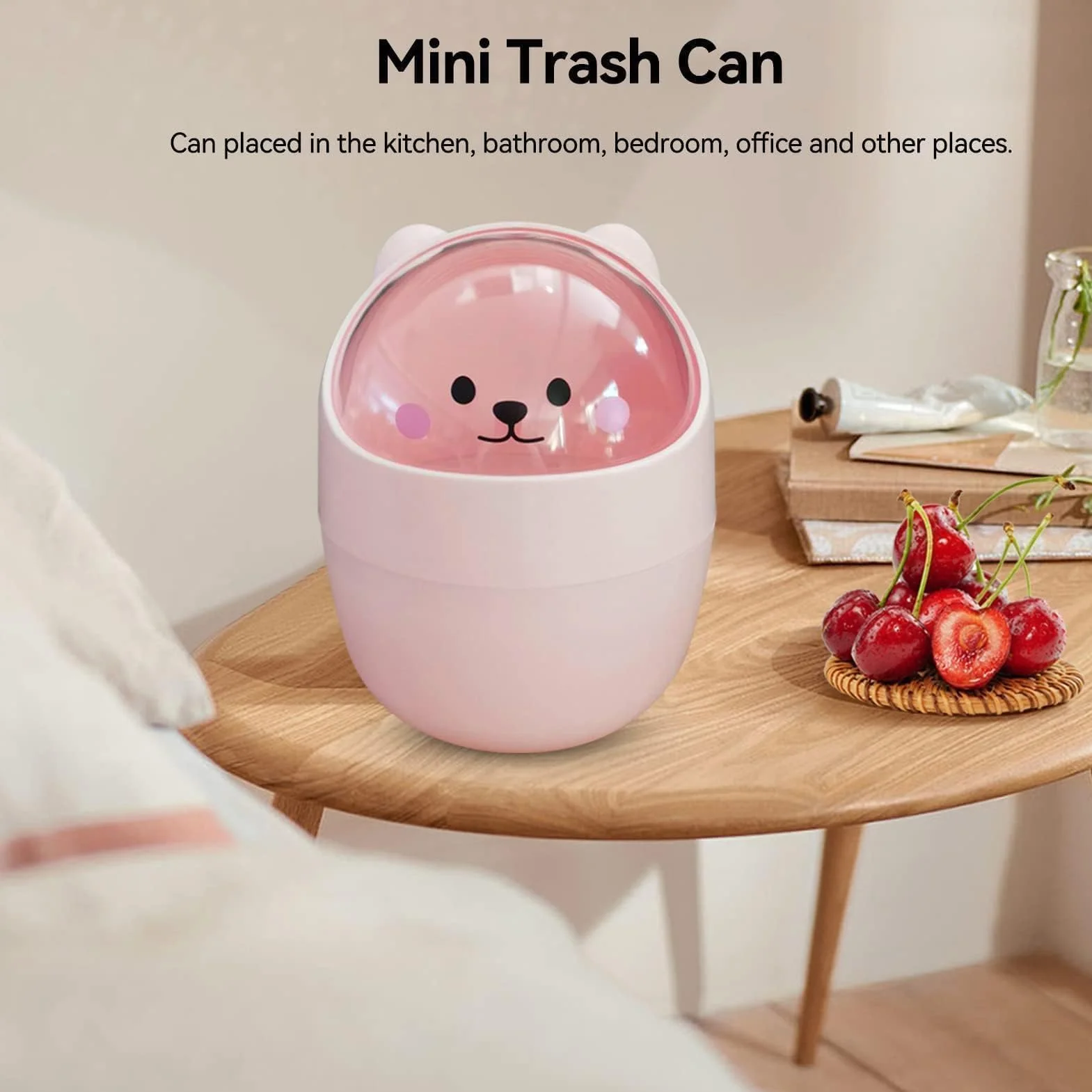 Cyrank Mini Cestino Da Scrivania, 15.5x11cm/6.1x4.3in Mini Cestino Della Spazzatura Cestino Dei Cartoni Animati Cestino Da Tavolo Piccolo Mini Cestino Per La Scrivania