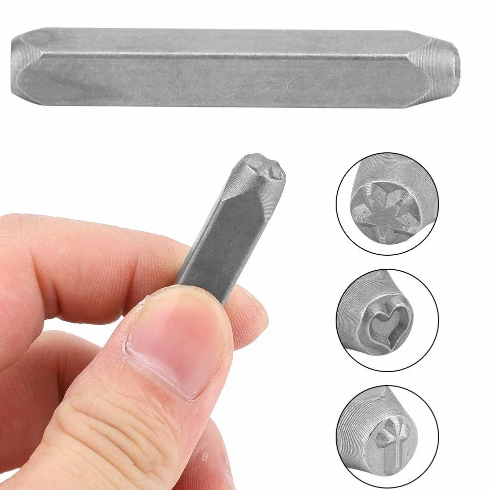 Kit Punzonatura 6mm Lettere Numeri, Set Completo di Punzoni Alta Precisione per Artigianato, Gioielli, Fai da Te