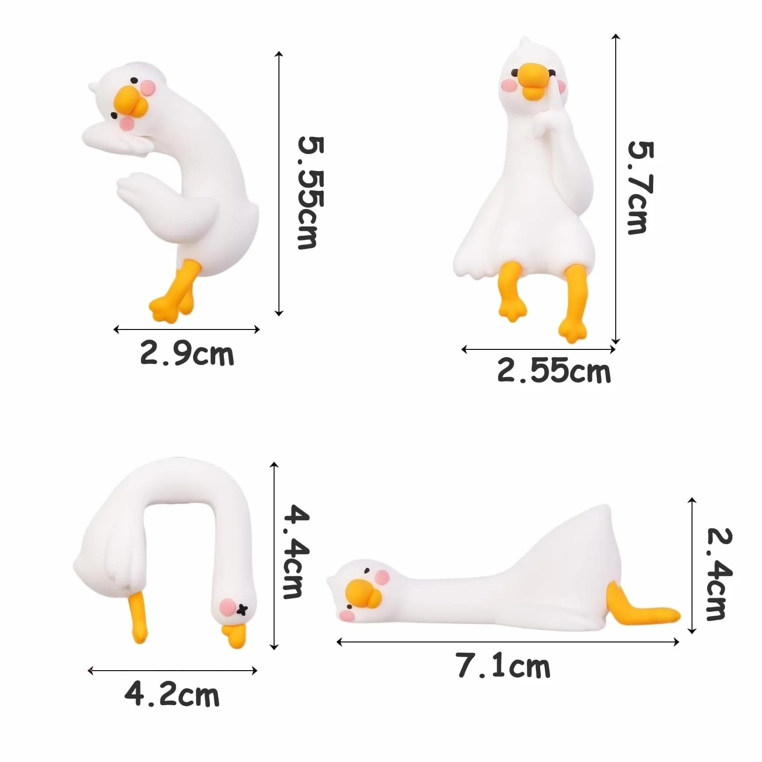 Mini statuette d'oca per ufficio, decorazione da scrivania, gadget divertenti, regali per colleghi