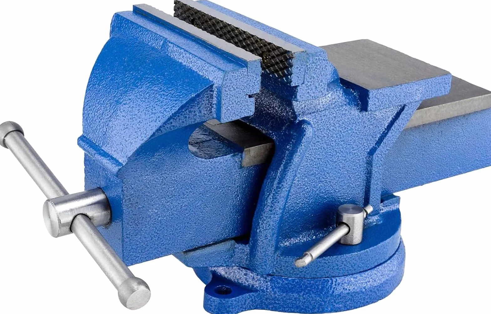 HYCHIKA Morsa da Banco 5 Inch 125 mm, 360° Girevole, Morsa da Tavolo per La Lavorazione Del Legno e Dei Metalli Foratura