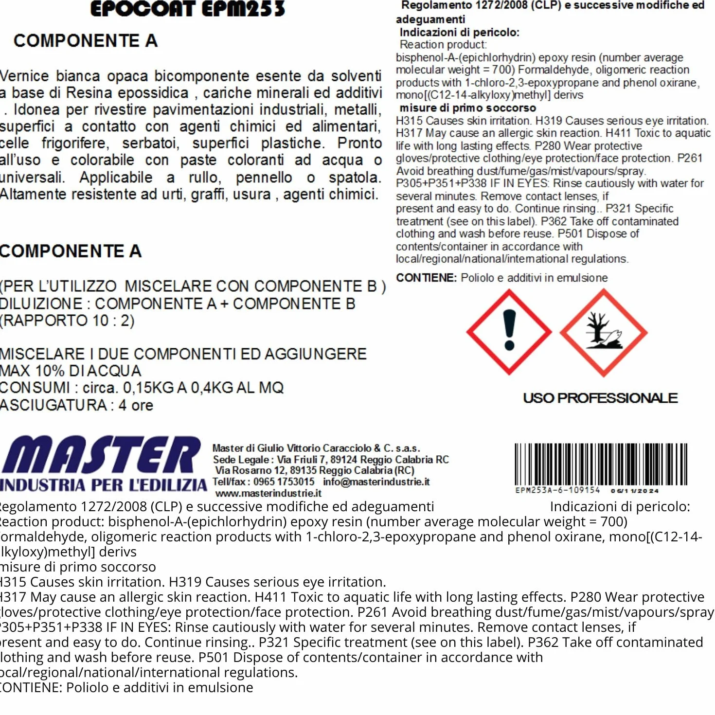 GENERICO Resina Epossidica Colorata per Pavimenti 6 Kg Resa 50-60 Mq (EpoCoat) - Alta Resistenza Chimica, Ideale per Cemento, Garage, Capannoni, A Rullo o Spatola (RAL 7044)