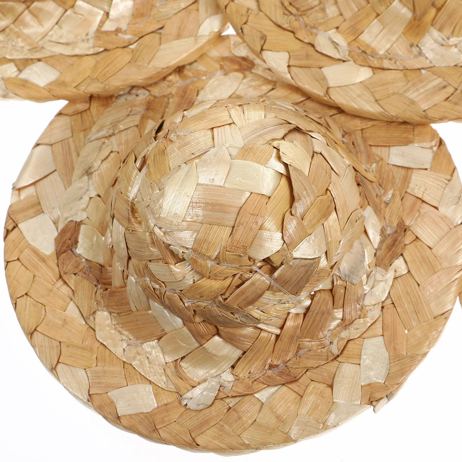 12 Cappelli Intrecciati in Paglia Beige da 8cm, Cappelli Delicati per Bamboline e Decorazioni, come Accessori per Foto e Gioco di Ruolo