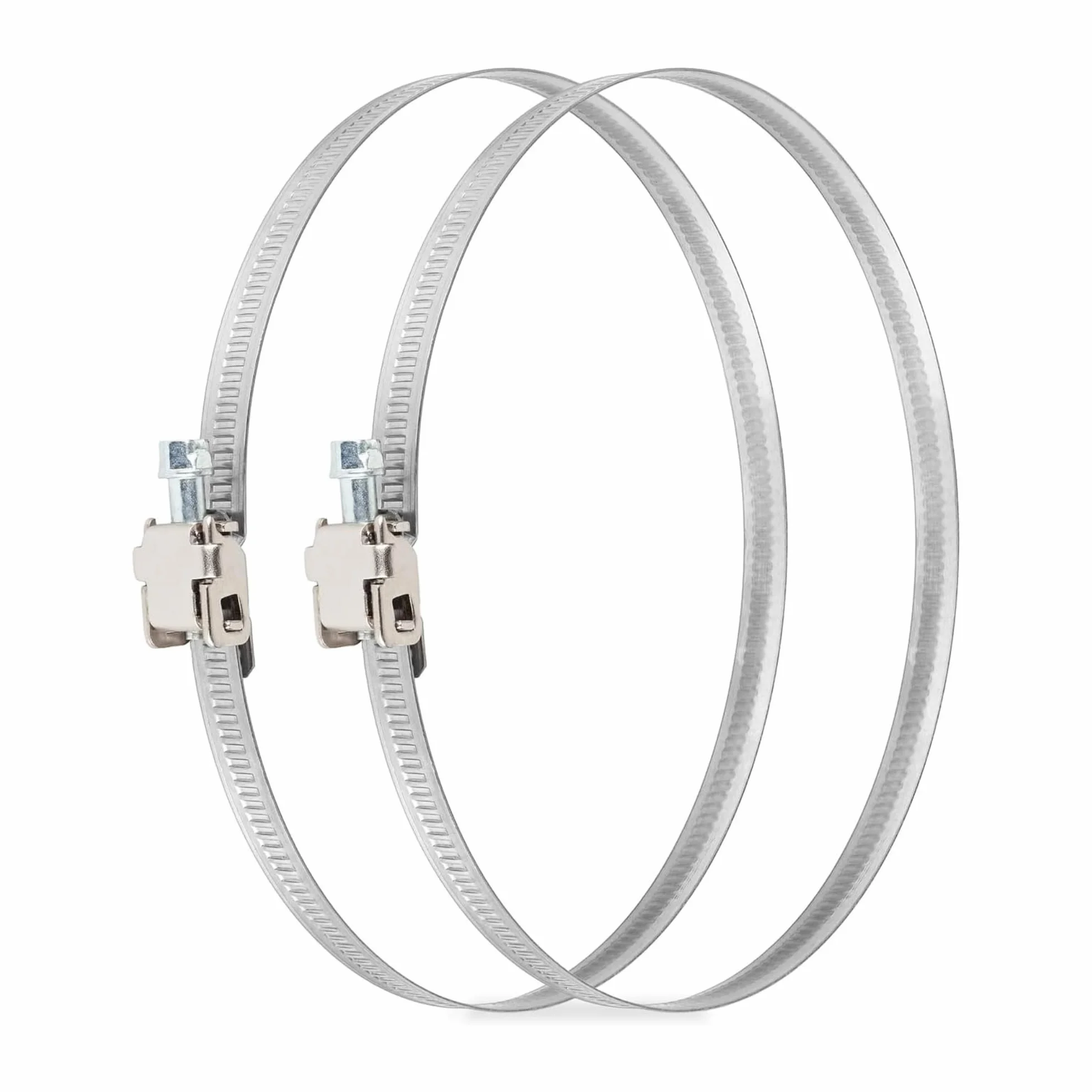 neverest® Set di 2 fascette stringitubo professionali in acciaio inox, 150 mm, fascetta stringitubo con attacco a vite per asciugatrice, tubo di scarico, tubo in alluminio flessibile, ventilatore di