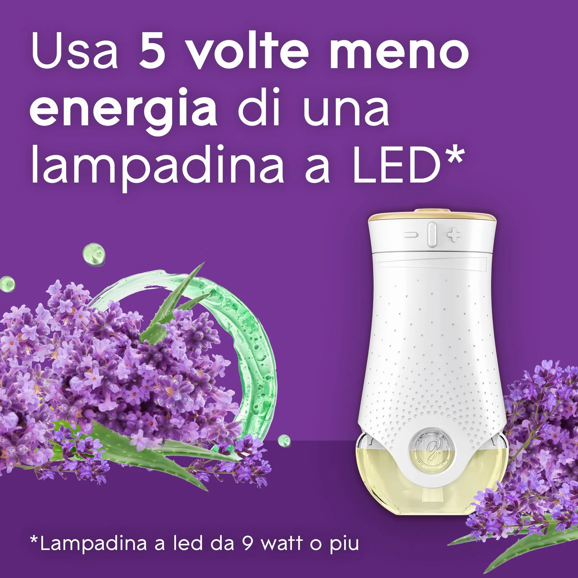 Glade Liquido Elettrico Profumatore Ambienti Olii Essenziali Lavanda Aloe Vera 3 Ricariche