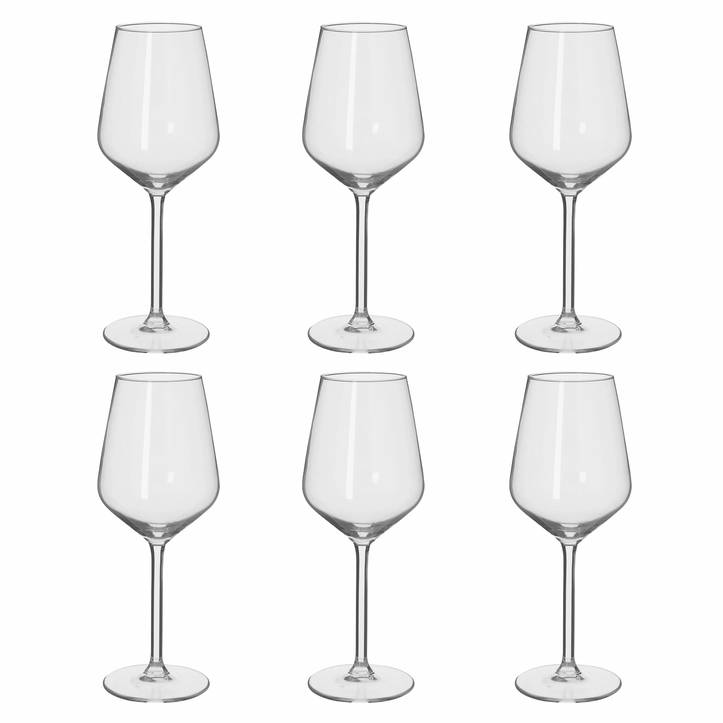 Alpina Bicchieri da vino bianco 37cl set di 6 lavabili in lavastoviglie trasparente