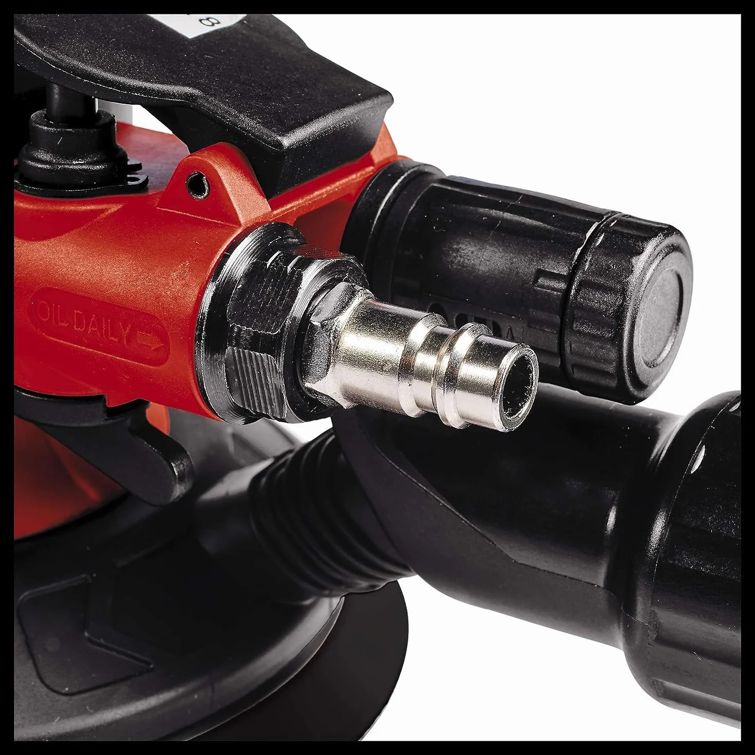 Einhell TC-PE 150 Smerigliatrice Rotorbitale Pneumatica diam. Platorello 15 Mm Incl. 6 Carte Abrasive Raccordo Rapido