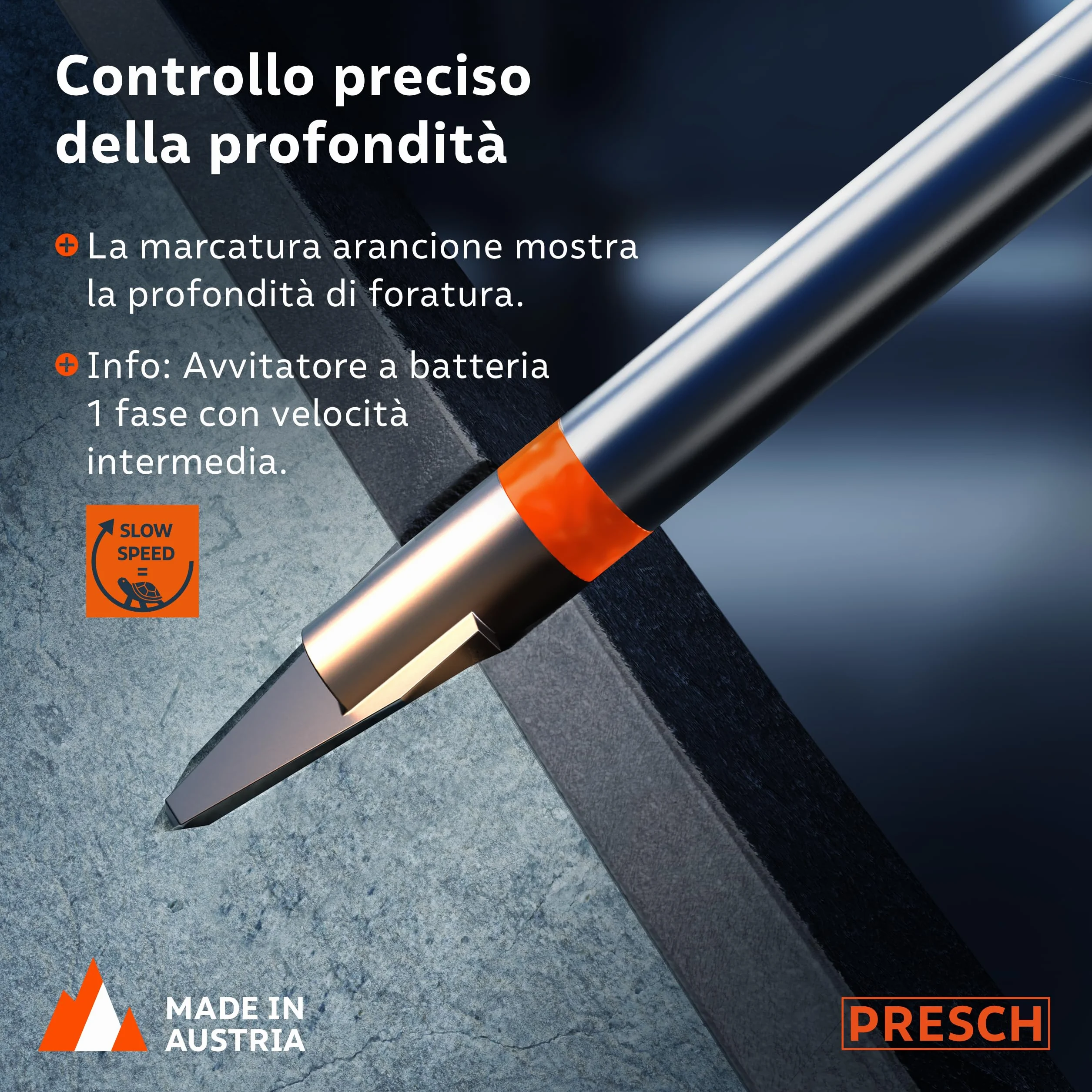 Presch Punta per Piastrelle Ø 6mm | Punta Speciale per Piastrelle Dure, Ceramica, Vetro e Porcellana | Scatola Inclusa