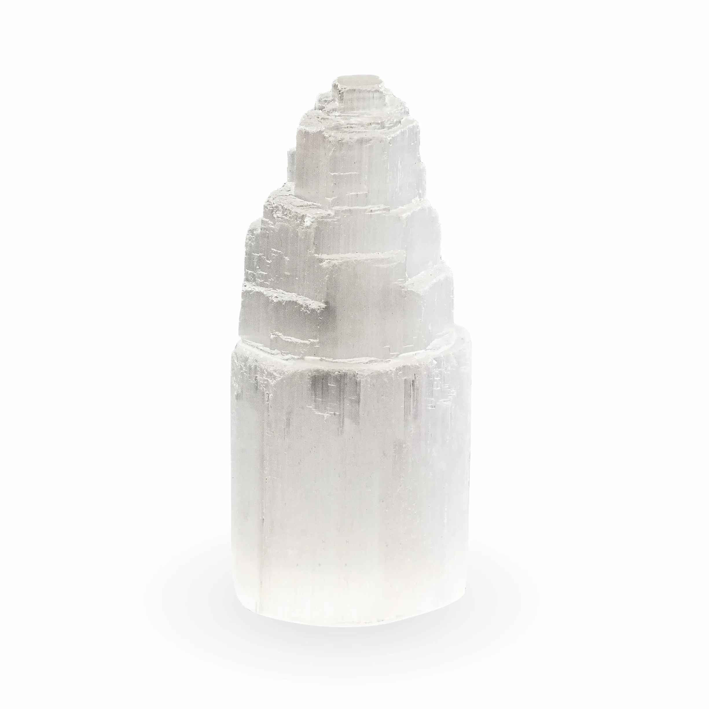NKlaus Torre di cristallo di selenite naturale 10cm Meditazione Gemma Cristallo di quarzo
