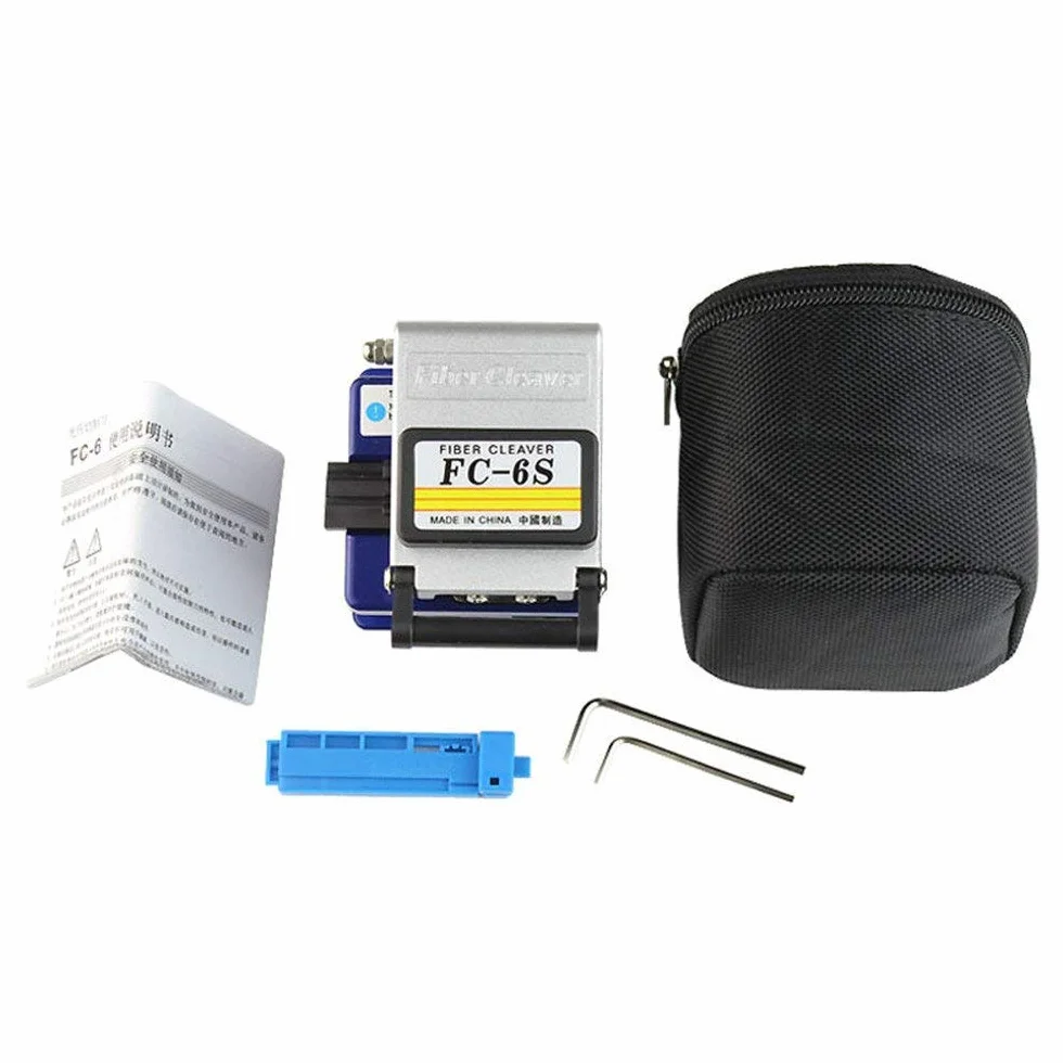 Kit Fibra Ottica, Fibra FTTH Kit con l'FC-6S mannaia della fibra e misuratore di potenza ottica 5 km visivo guasti Wire stripper