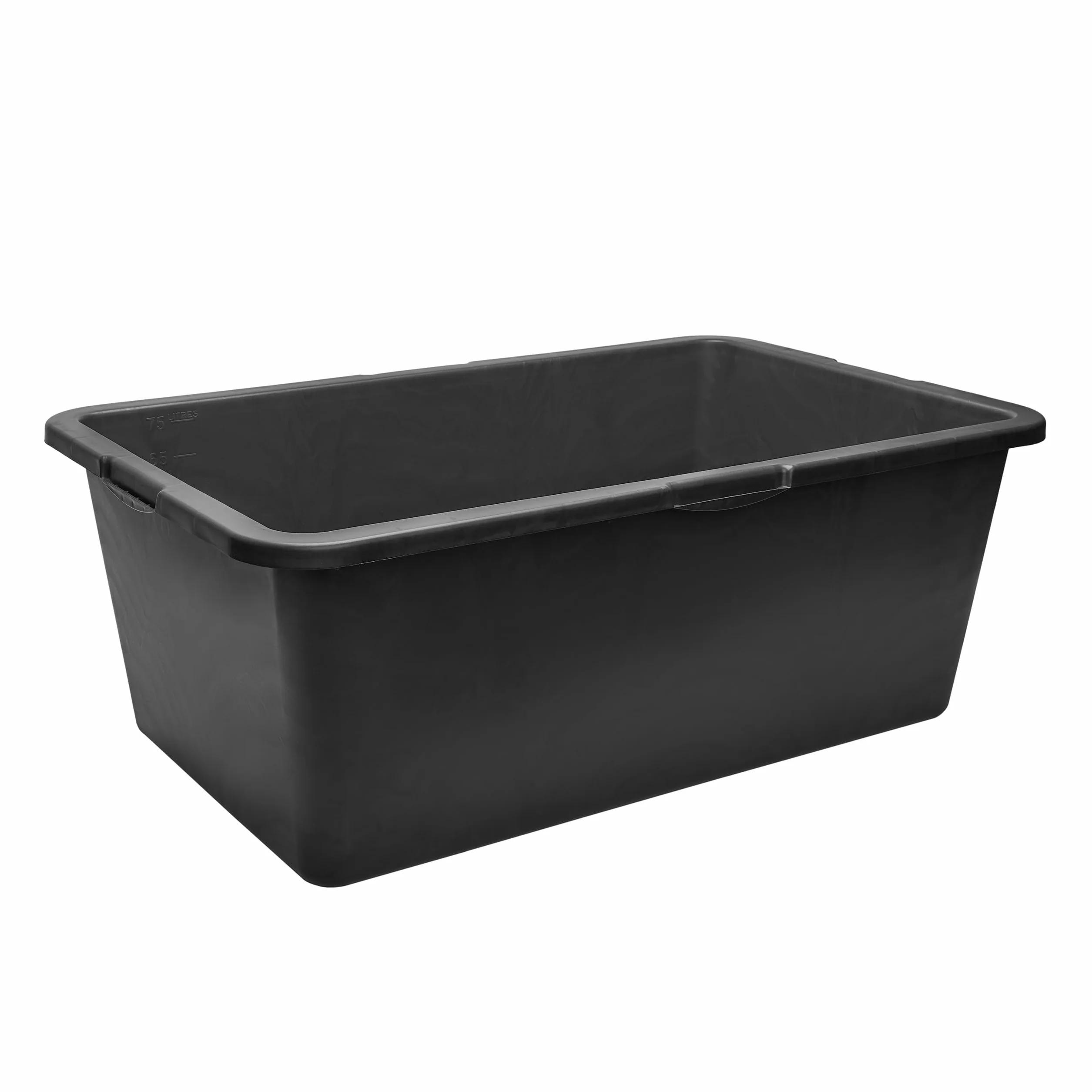 Garronda Vasca per Malta 80 L Rettangolare – mastello robusto in plastica riciclata, contenitore e vasca da muratore per cemento, giardino o officina GD-0169