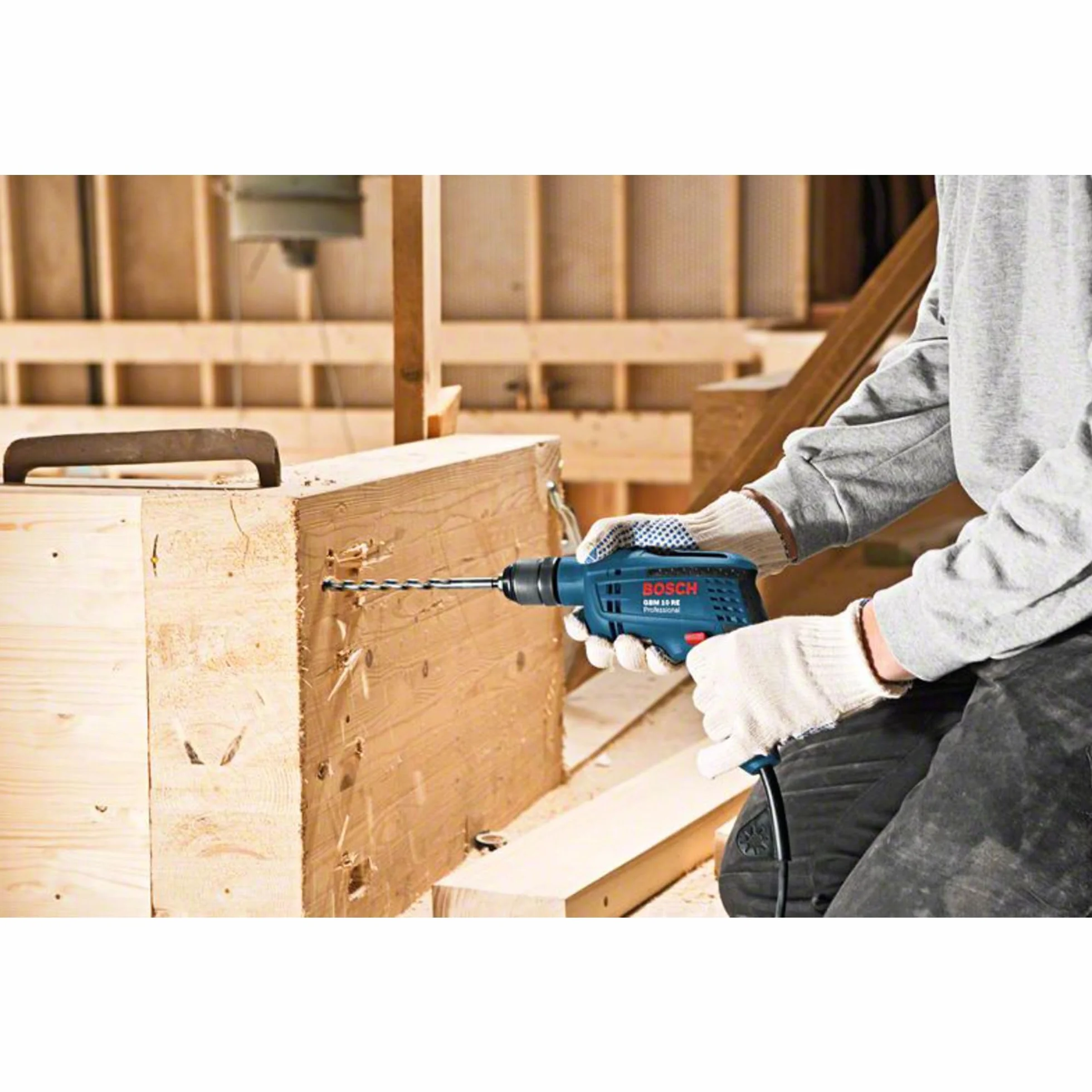 Bosch Professional Trapano Gbm 10 Re (Motore da 600 Watt, Mandrino a Cambio Rapido 1-10 Mm)