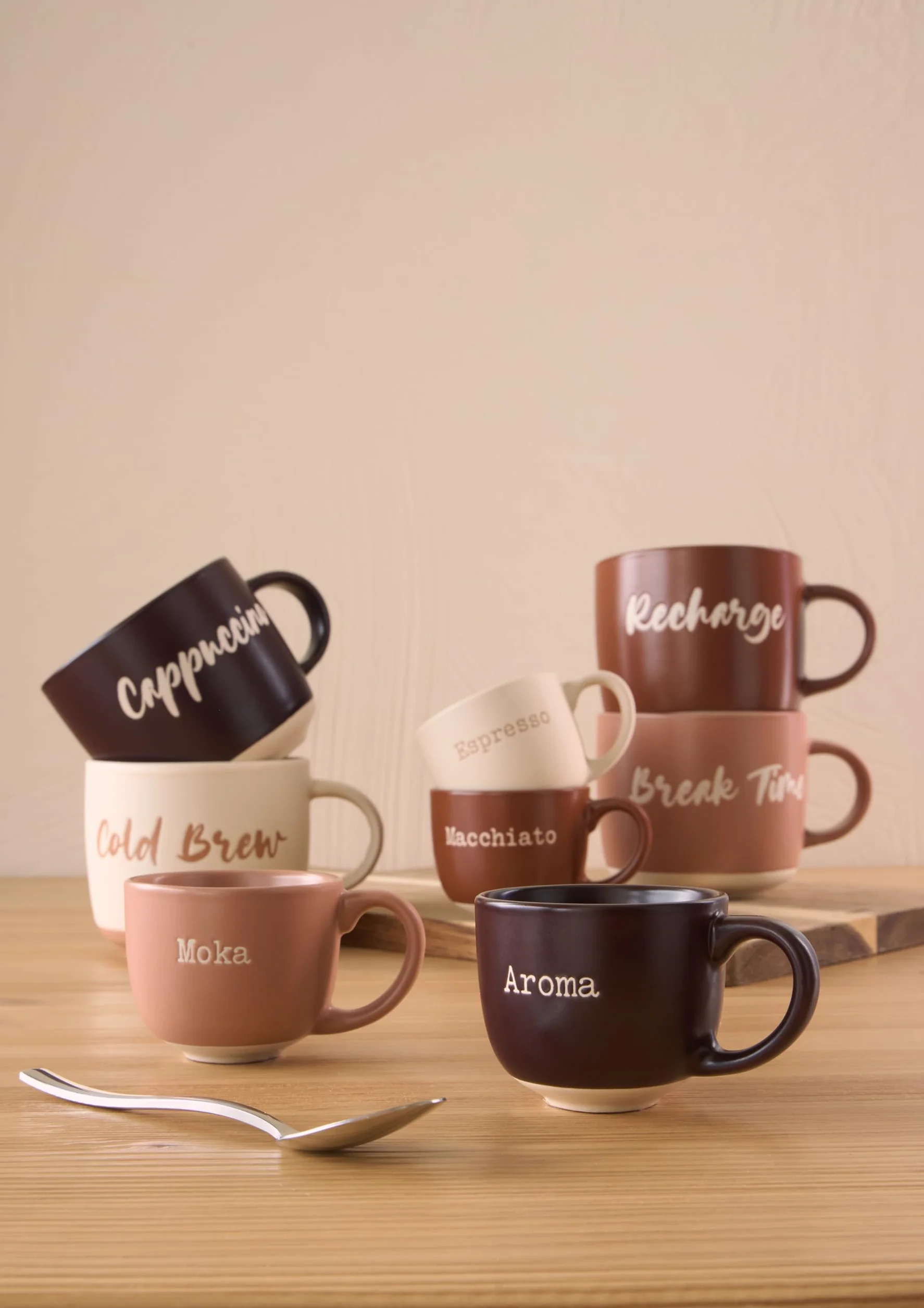 Tognana Confezione 4 tazze caffè 100 cc Barista New Bone China Multicolor