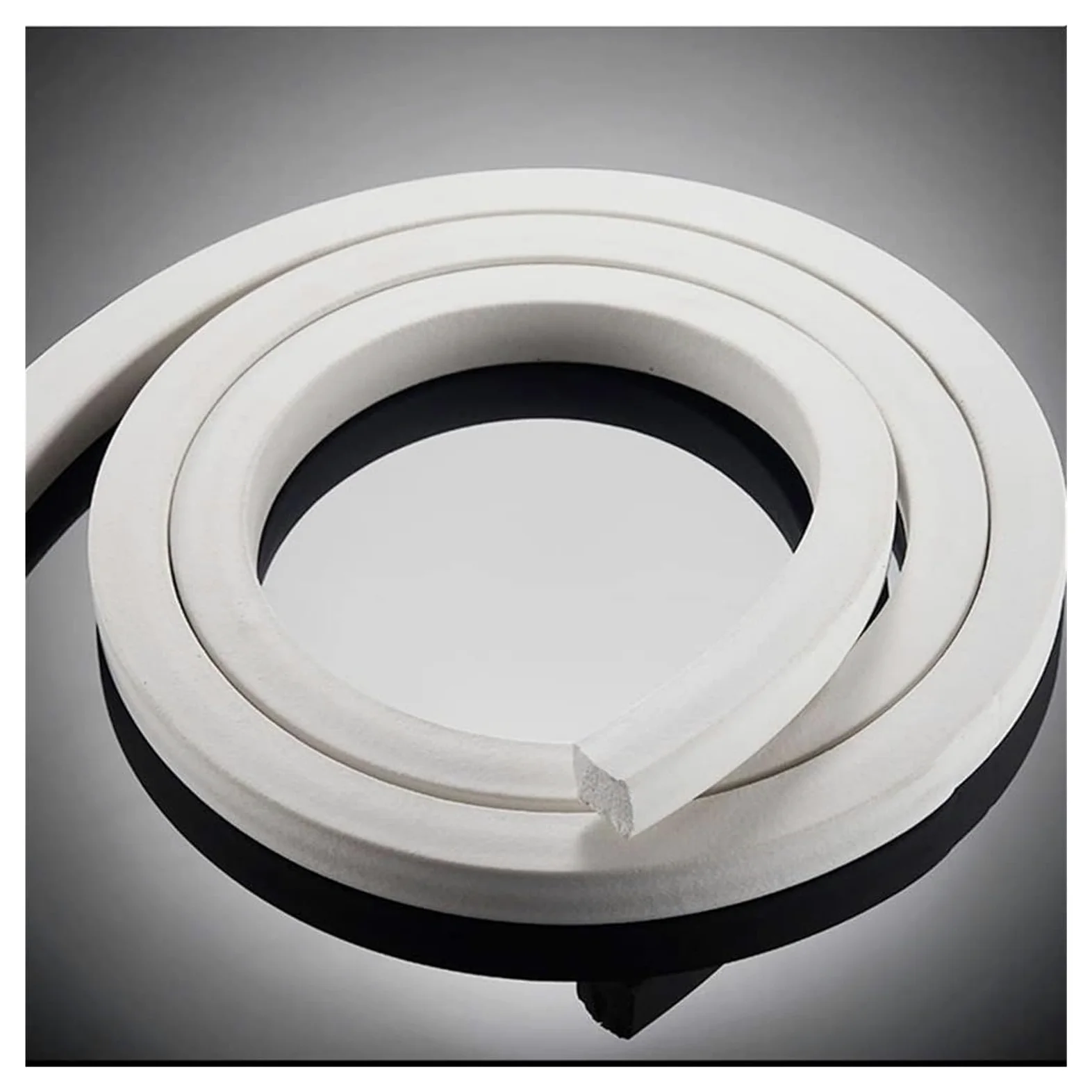 Nastro Isolante in Schiuma Autoadesivo, Striscia di Tenuta in Schiuma di Silicone, Striscia di Tenuta in Spugna con Nastro in Schiuma di Silicone 3M Quadrata(High20*Width 20 Mm)