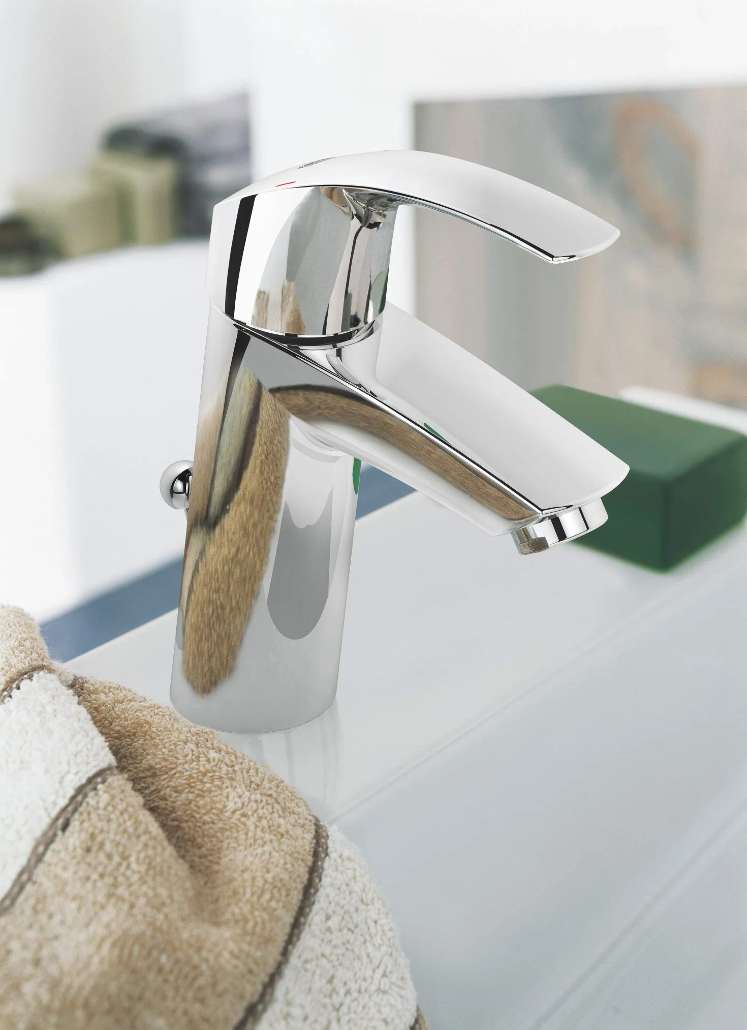 GROHE Eurosmart Miscelatore Monocomando per Lavabo con Astina a Saltarello, Cromo, M 23322001