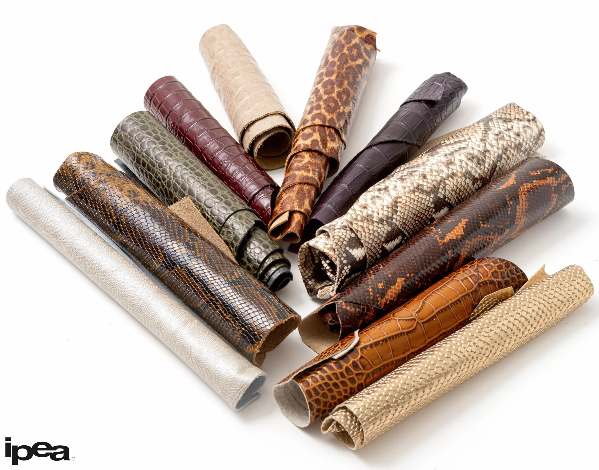 IPEA Ritagli di Vera Pelle Stampata Animalier Serpente Pitone Made in Italy