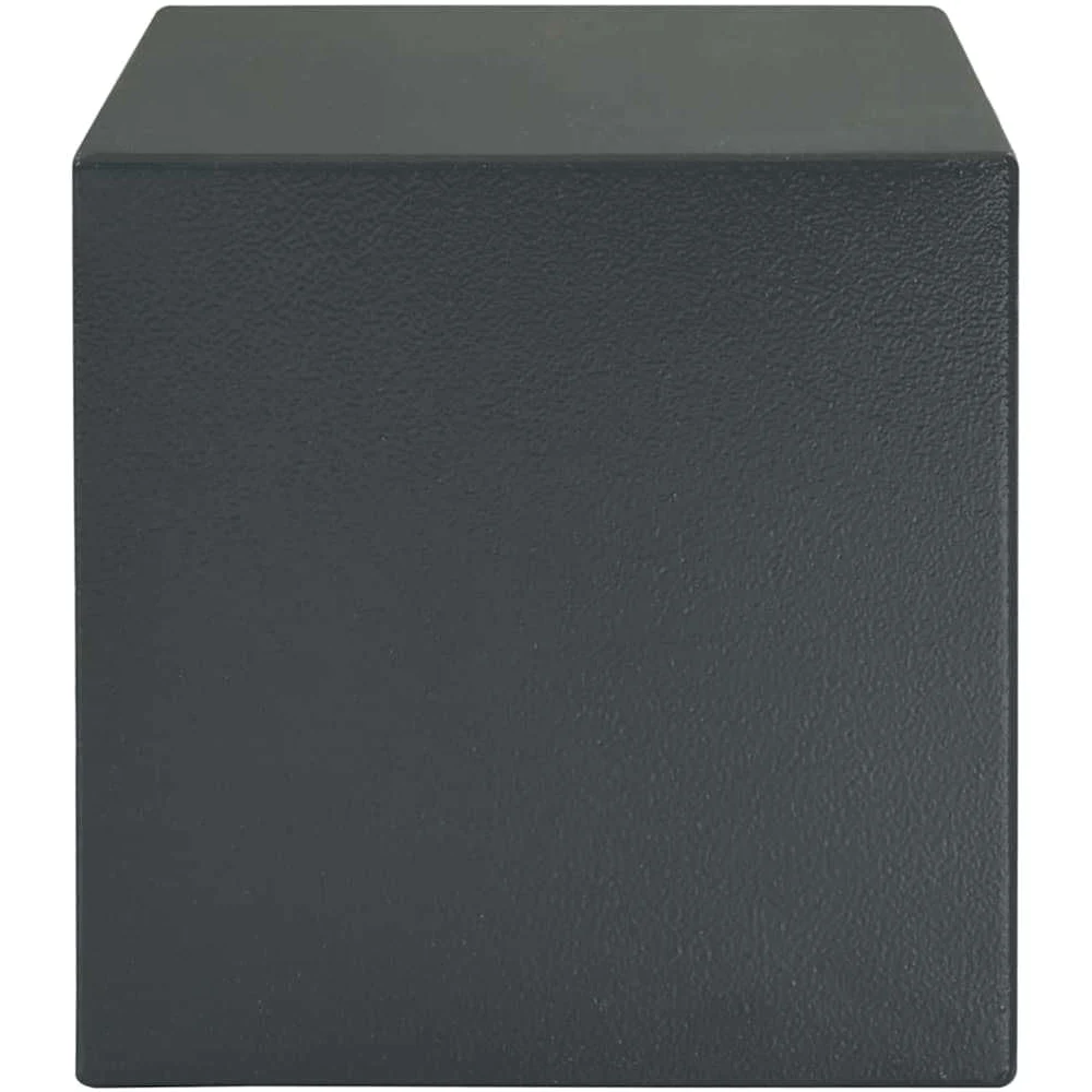 Cassaforte 35 x 25 x 25 cm con serratura, cassetta di sicurezza in acciaio per oggetti di valore, cassaforte per documenti, cassetta di denaro, grigio scuro, per ufficio domestico