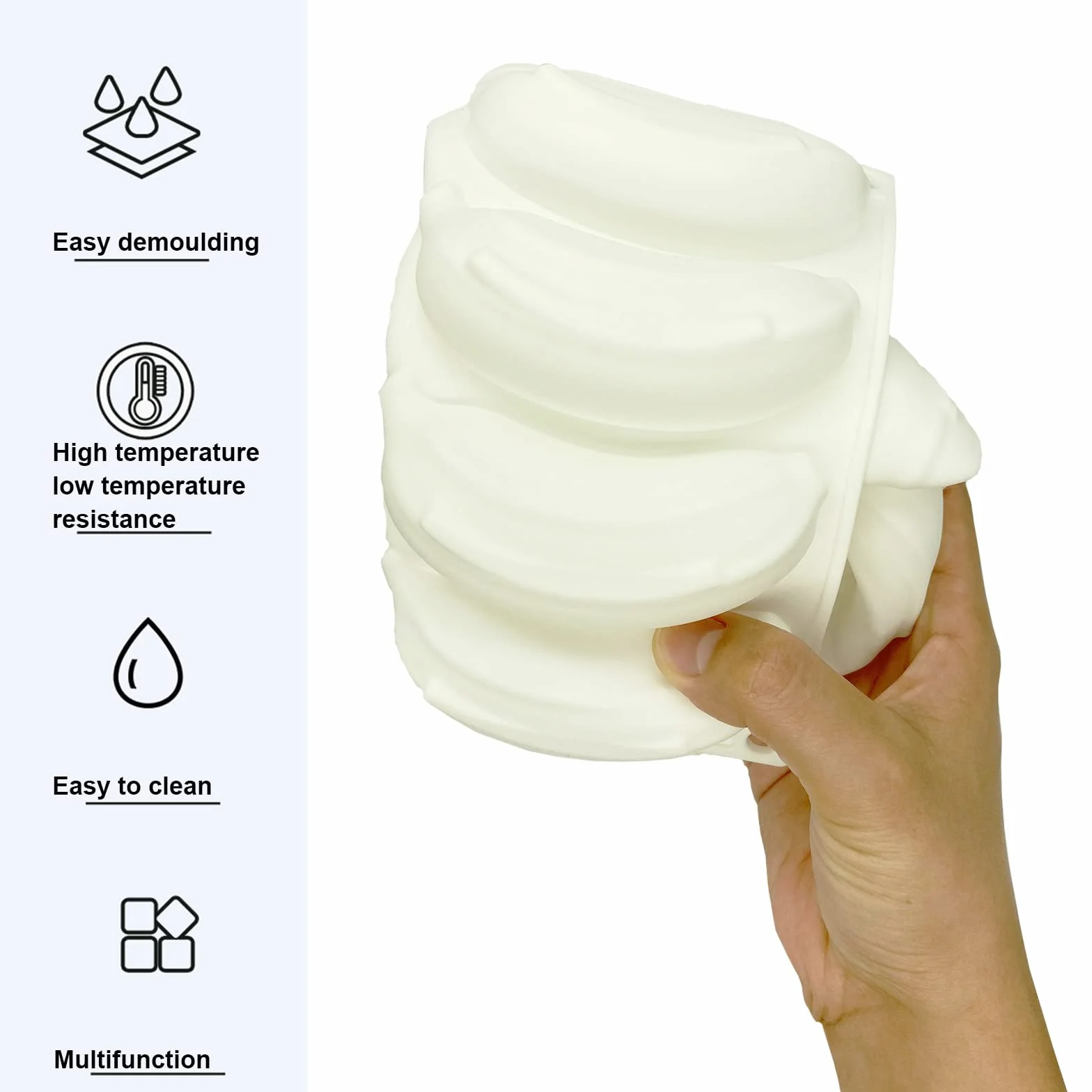 Banane Stampo cioccolato fondente Stampi per Sapone in Silicone Antiaderente Mousse di Stampo Riutilizzabili Stampi Torta Decorazione di Cottura per cioccolato, caramelle, cubetti di ghiaccio