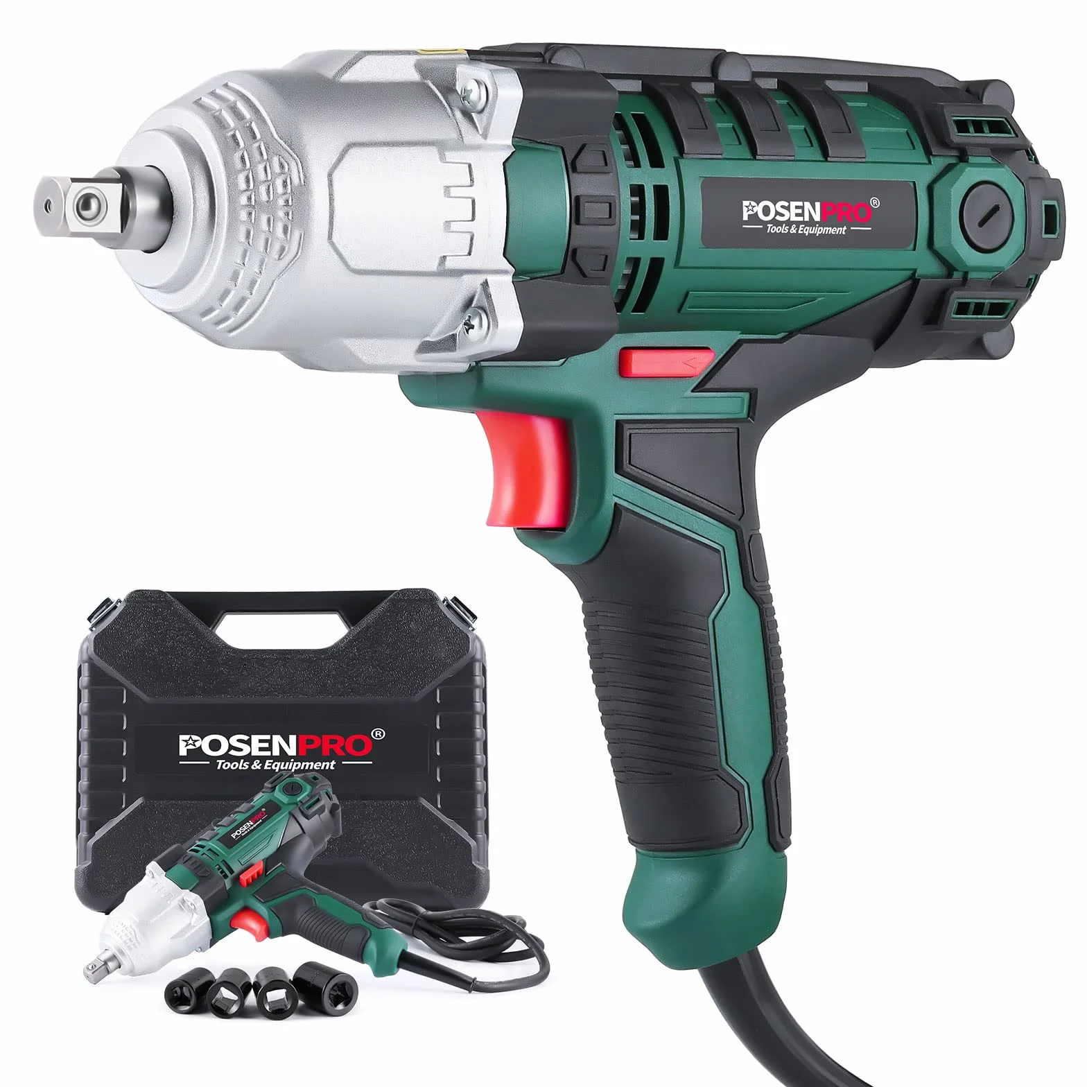 POSENPRO Avvitatore a impulsi 550 W 500 N.m 4 prese 17-22 mm