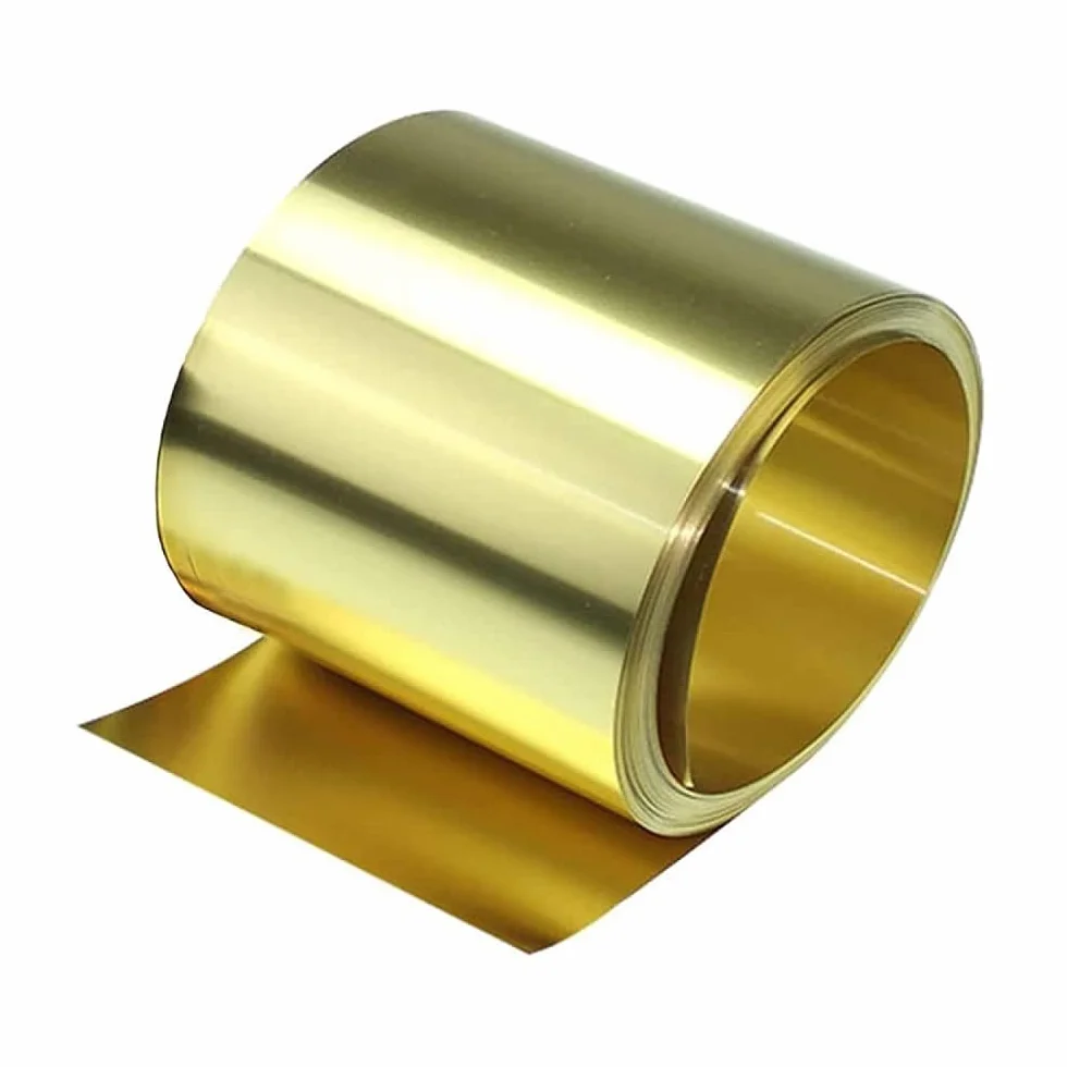 H62 - Rotolo di fogli di metallo in ottone, rotolo di fogli di ottone, per la lavorazione dei metalli fai da te, lunghezza 1 m, larghezza 200 mm, spessore (0,1 mm)