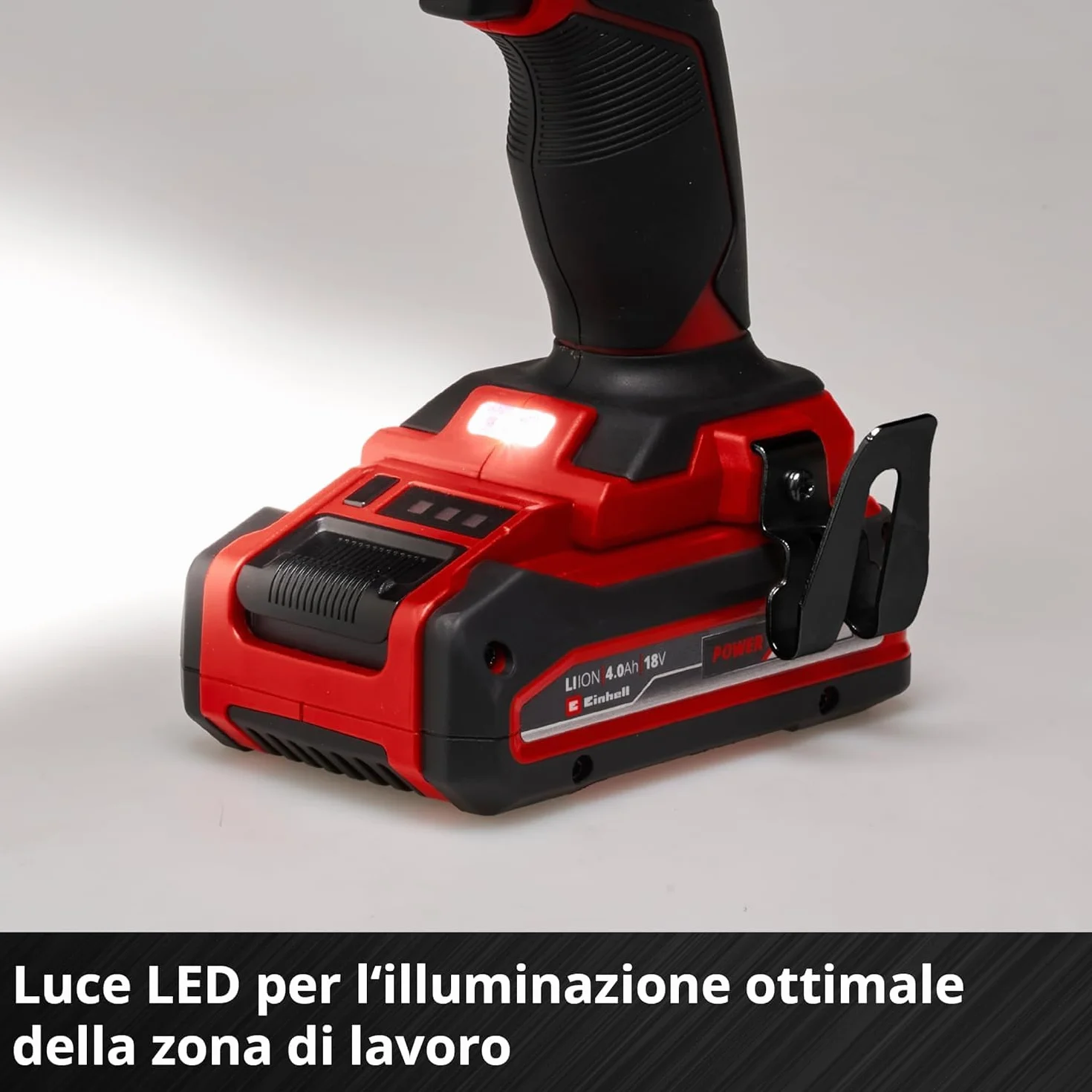Einhell TE-CD 18/40 Li-Solo Trapano avvitatore a batteria Power X-Change (torsione 40Nm, vel. 1 giri al min. 400, vel. 2 giri al min. 1,500, mandrino 13 mm),Versione 2024