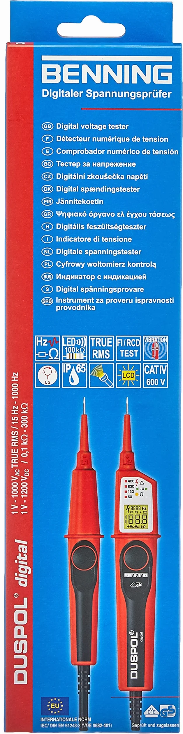 Benning Duspol digital - Tester di continuità e di tensione, 050263