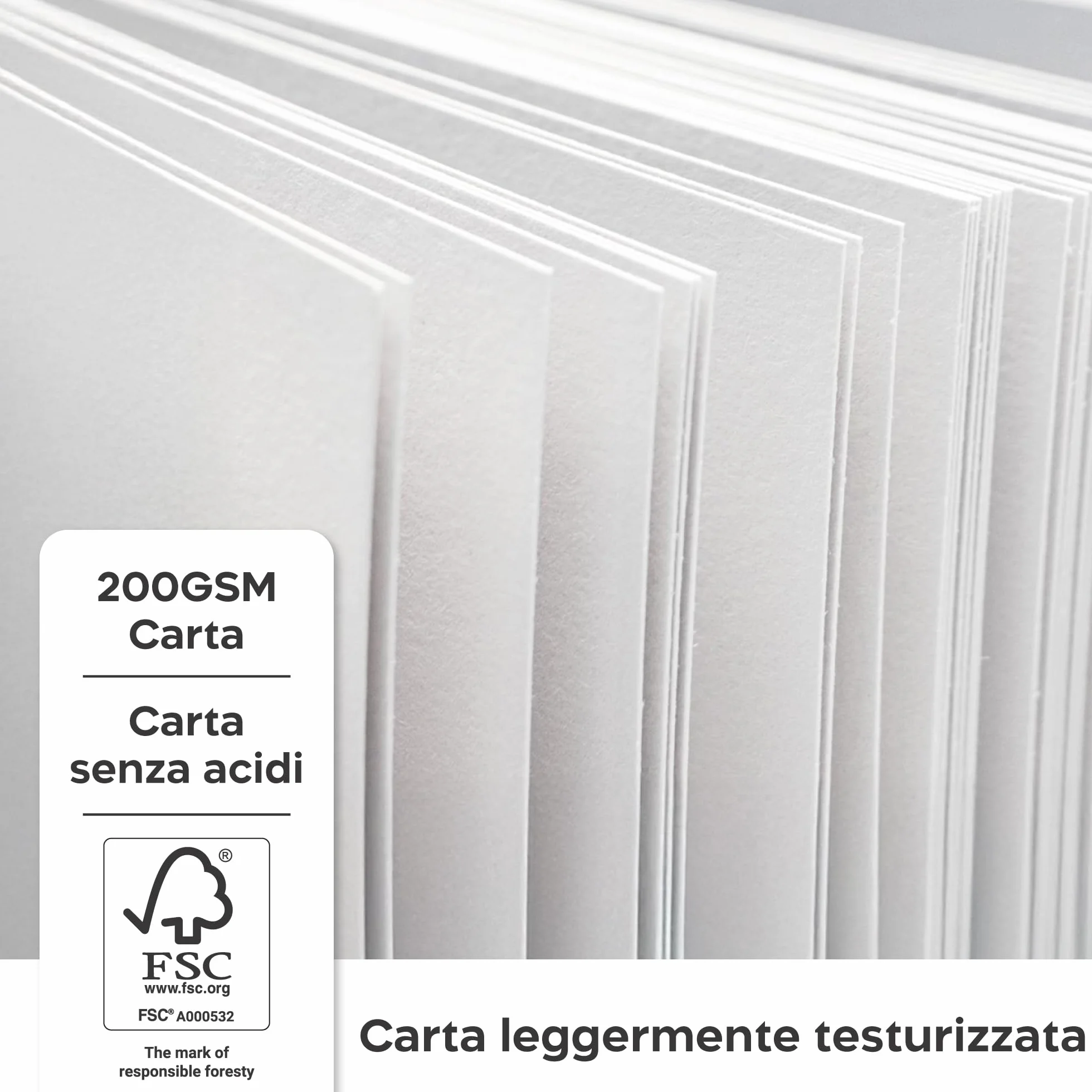 Zenacolor Sketchbook A4 Copertina Rigida 200 g/m² 50 fogli Album da Disegno a Spirale