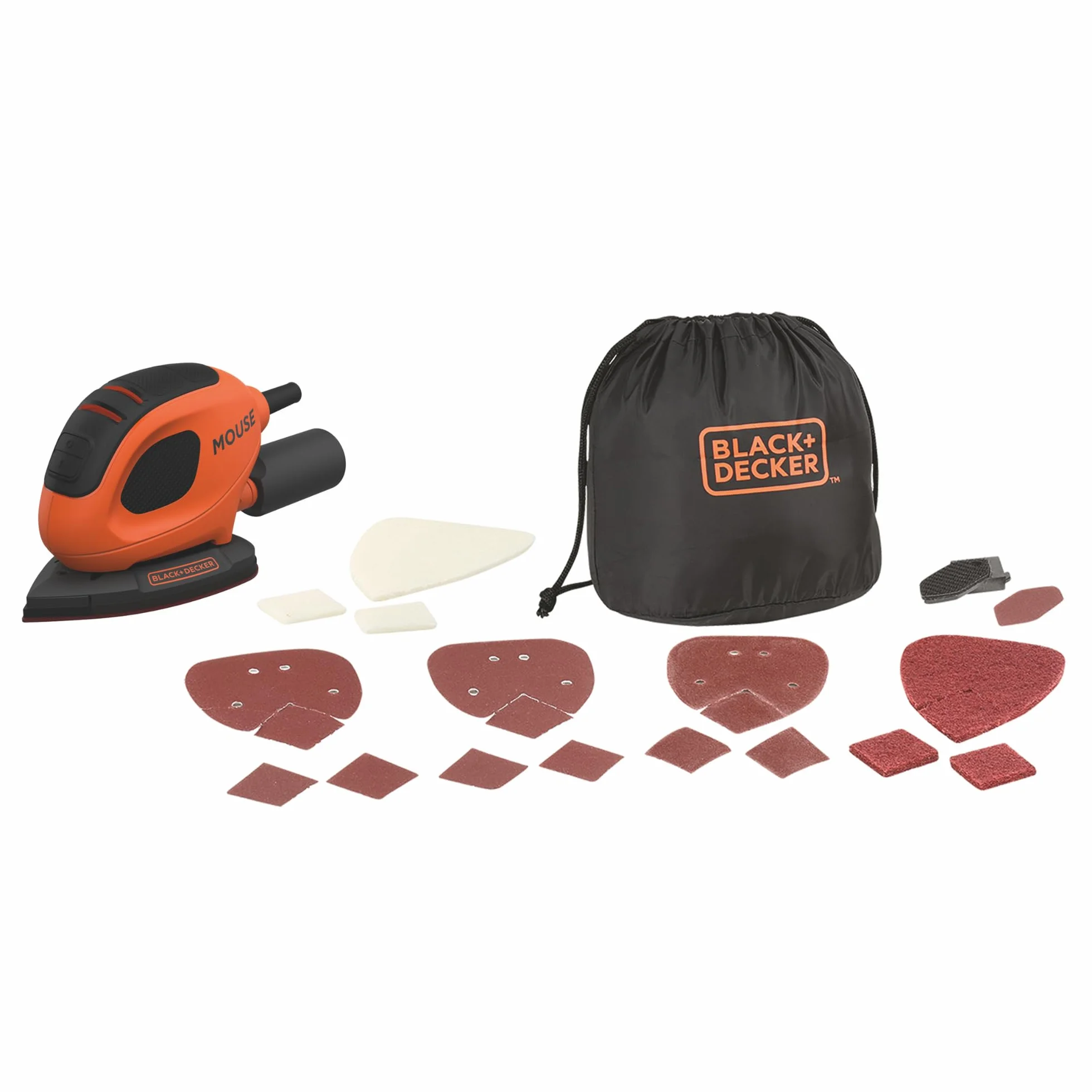 BLACK+DECKER BEW230BCA-QS Levigatrice compatta 55W con 10 accessori e borsa trasporto