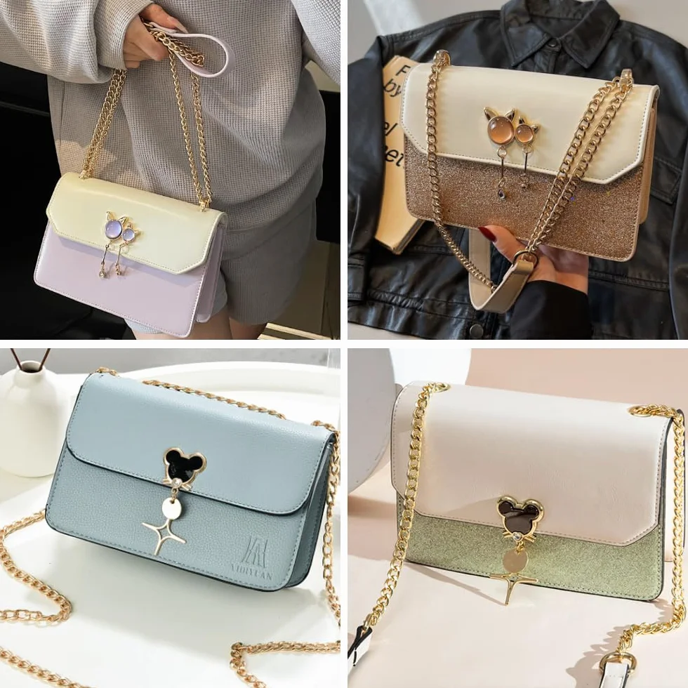 4 Pezzi Tracolla Catena per Borsa 40/60/100/120 CM,Catena Borsa Uncinetto Oro,Bag Chain Strap,Catenella Ricambio per Borse A Spalla,Catenella Dorata per Borsetta,Manici per Borse Metallo