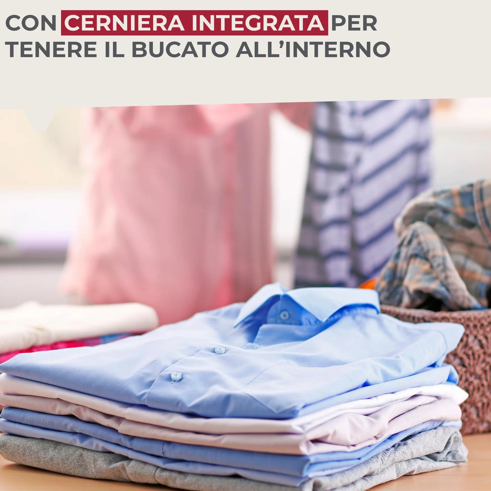 Fackelmann Sacchetto Retinato per Lavaggio dei Capi Delicati in Lavatrice, Plastica, Multicolore