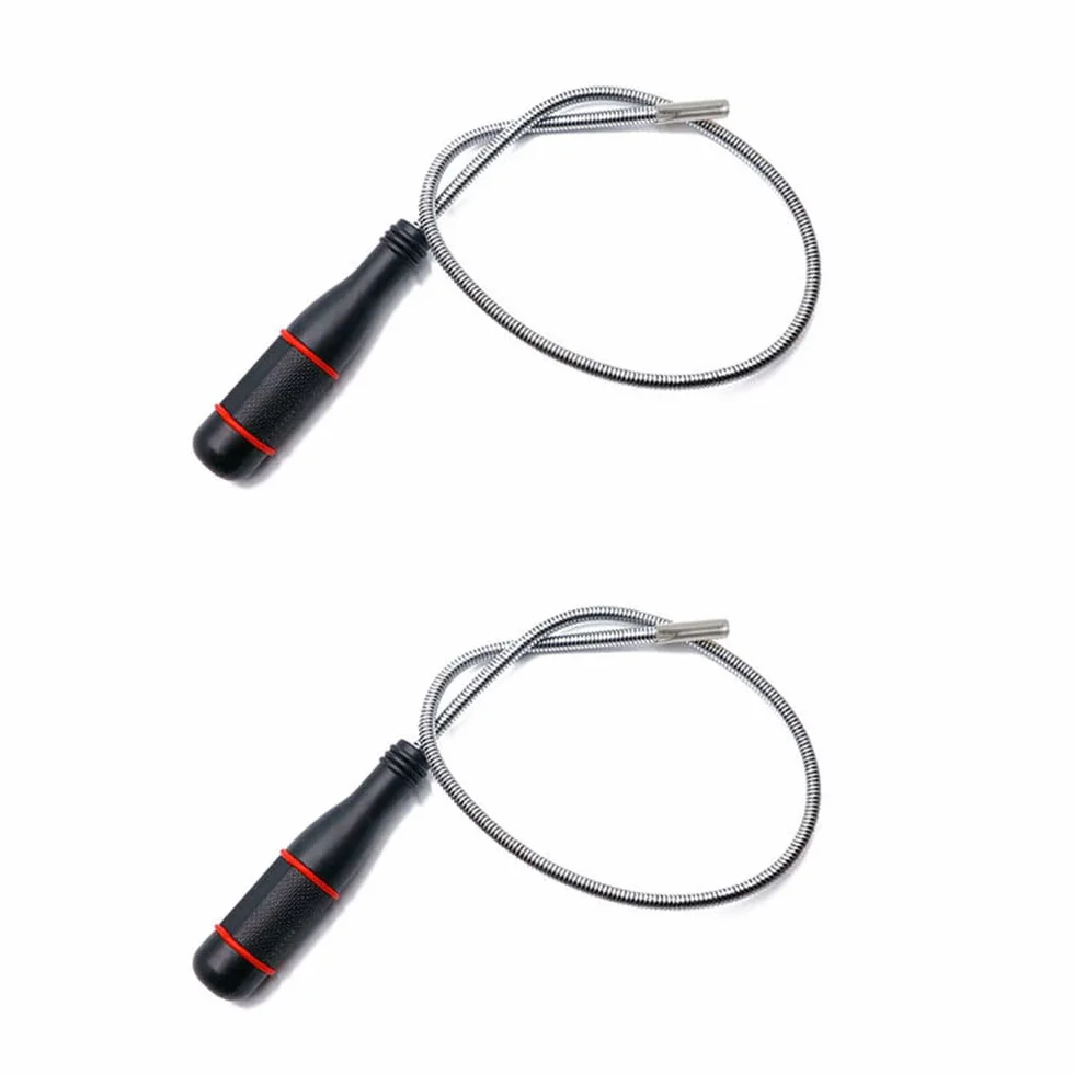 2 Pezzi Calamita Flessibile,Sollevatore Magnetico Flessibile Calamita Meccanico Strumento Magnetico Flessibile per Raccolta di Piccole Parti Dadi Bulloni Viti Chiave Ricambi Auto (600mm)