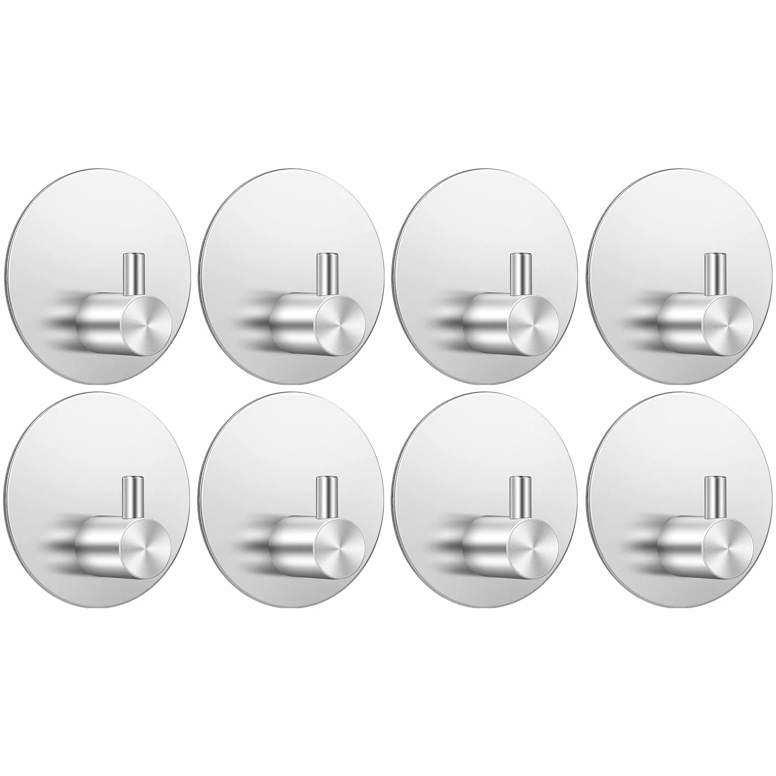 Ganci Adesivi Cucina Bagno Appendiabiti Forte Senza Foratura Argento 8 Pezzi