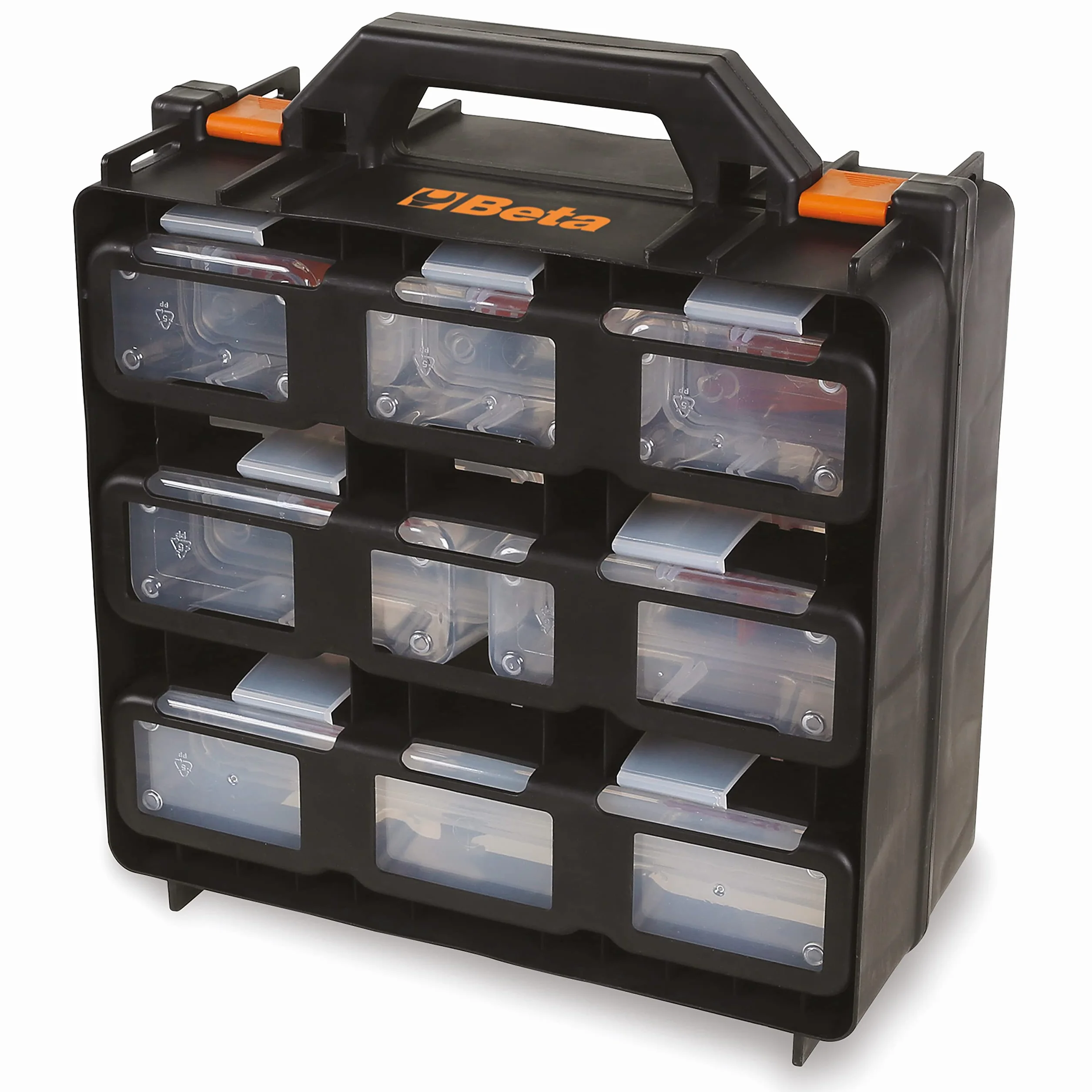BETA Valigia Organizer 12 Vaschette Asportabili Trasparenti per Minuteria, Compatta 300x145x330 mm 2080/V12