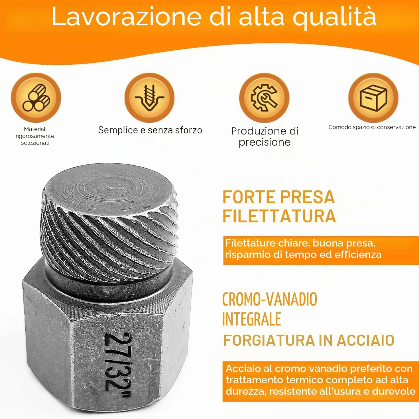 Set di 25 Pezzi Estrattore per Viti Danneggiate Spanate, Estrattori per Viti Spanate, Rimuovi Viti Spanate - Rimuovi Viti Danneggiate e Rugginite con Facilità
