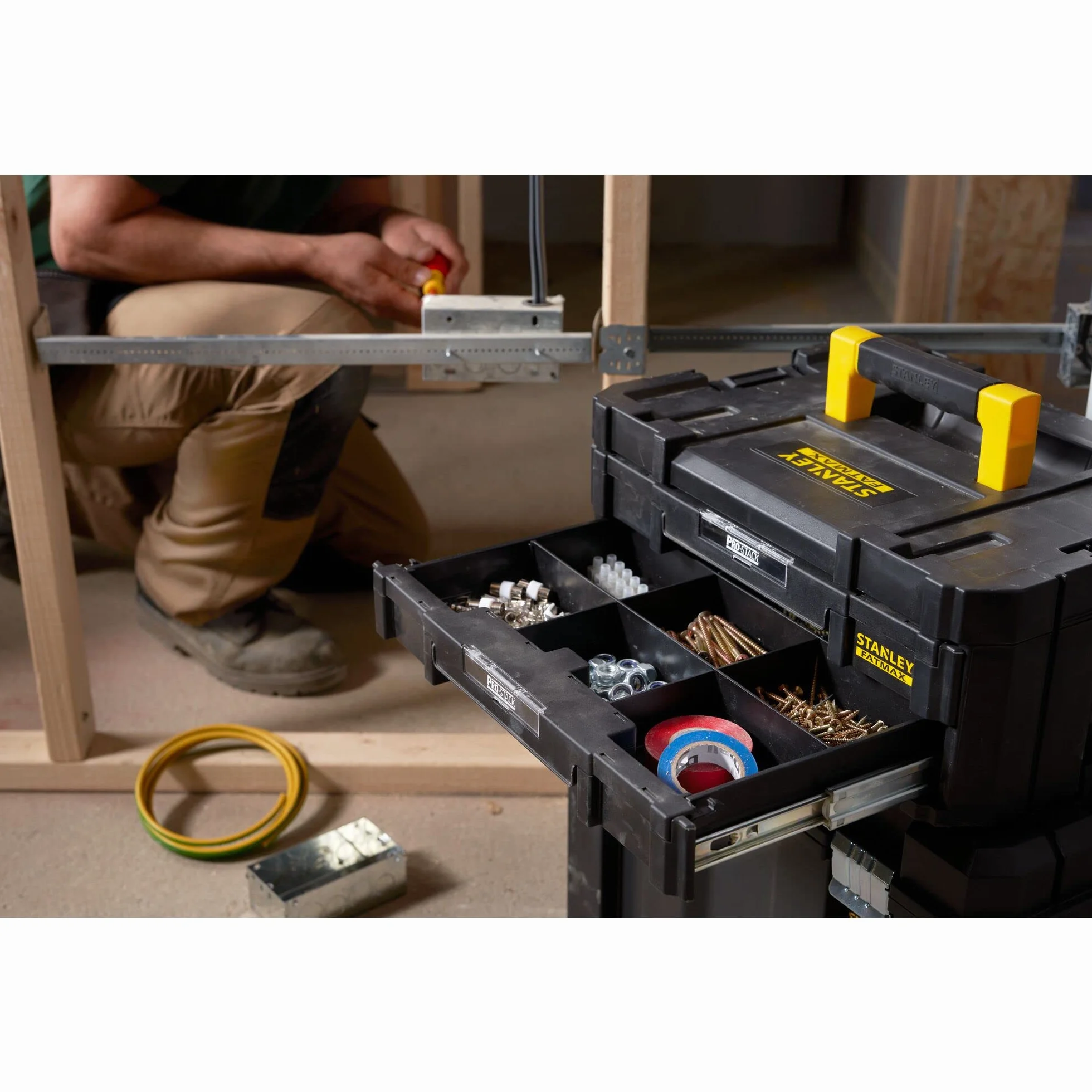 STANLEY FATMAX PRO-STACK Cassettiera Porta Utensili a 2 Cassetti FMST1-71969