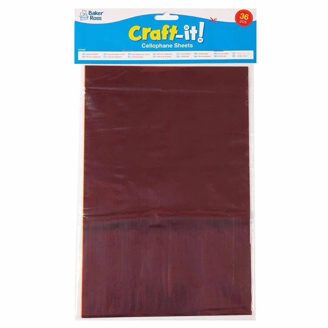 Baker Ross Fogli Colorati in Cellophane Fai Da Te (confezione da 36)