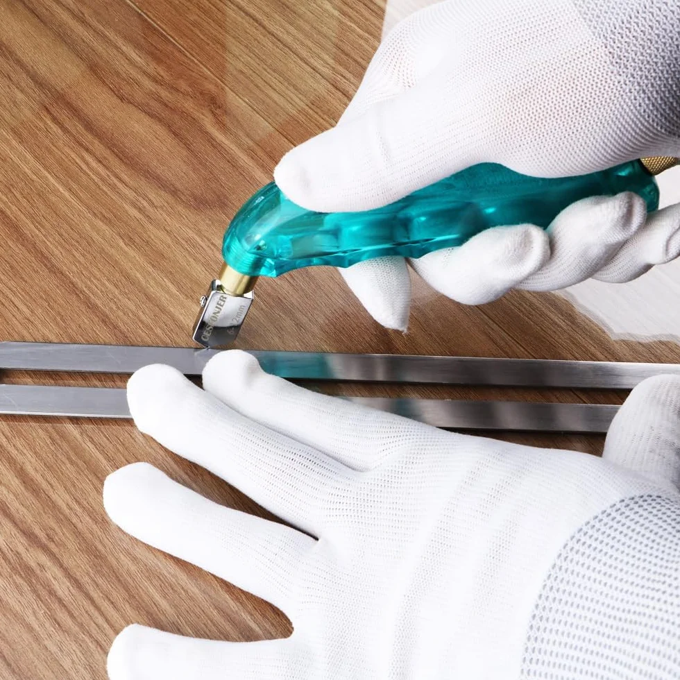 CESFONJER Cutter di vetro professionale della con extra sostituibile Testa e serbatoio dell'olio - 2mm-6mm / 6mm-12mm / 12mm-20mm, per il taglio di piastrelle in ceramica di vetro a specchio.