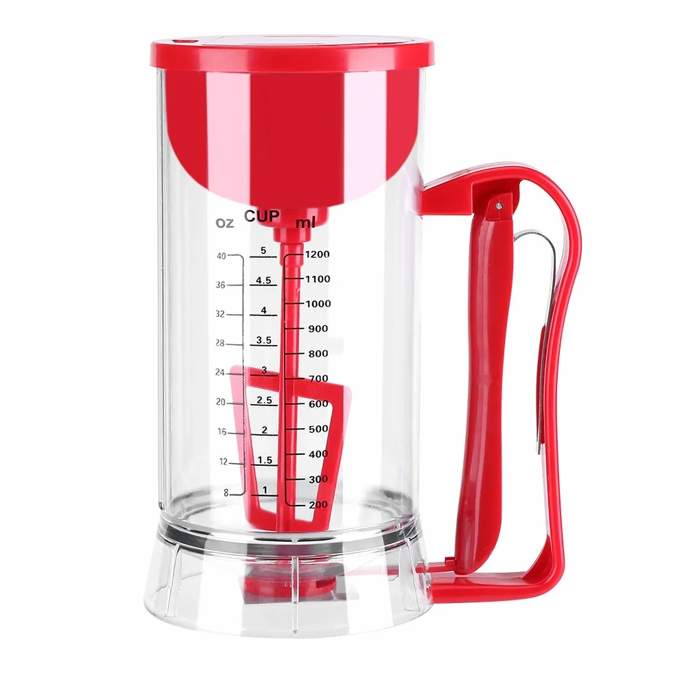 Dispenser per Pastella per Pancake, Frullatore Elettrico, Dosatore per Pancake e Pancake, capacità 1200 Ml, Comodo per Cuocere Cupcakes, Muffin, Pancake, Ciambelle